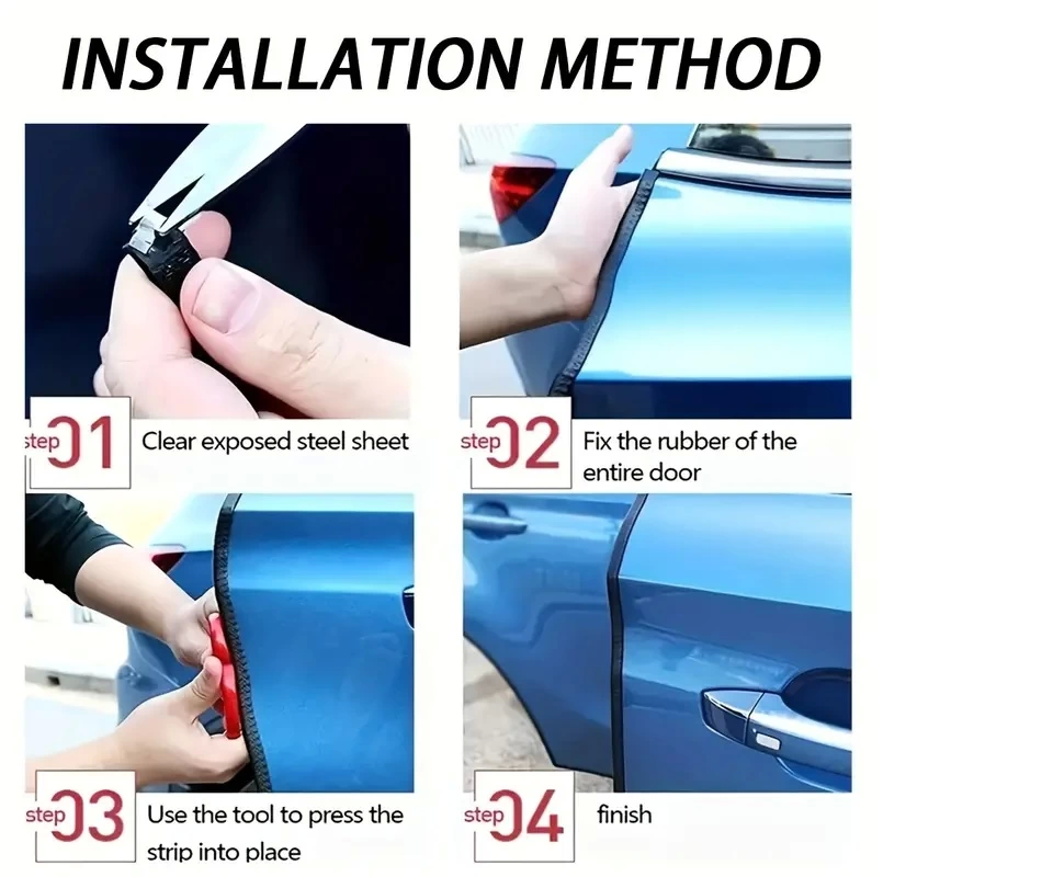 Just Cheap Store 5 Metrelik Araba Kapı Kenar Koruma Şeridi Rulosu