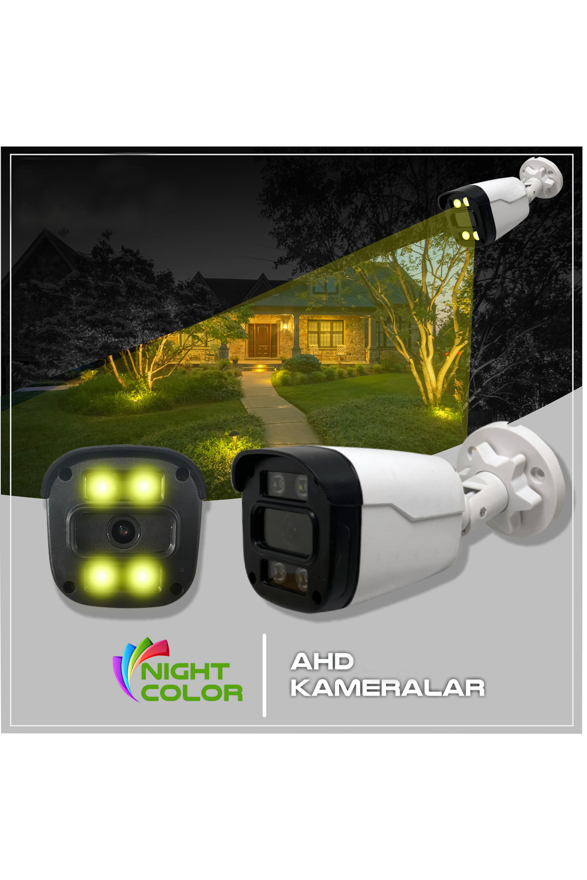 5 Mp Lens 1080P Plastik Kasa Gece Renkli Gösteren Güvenlik Kamera