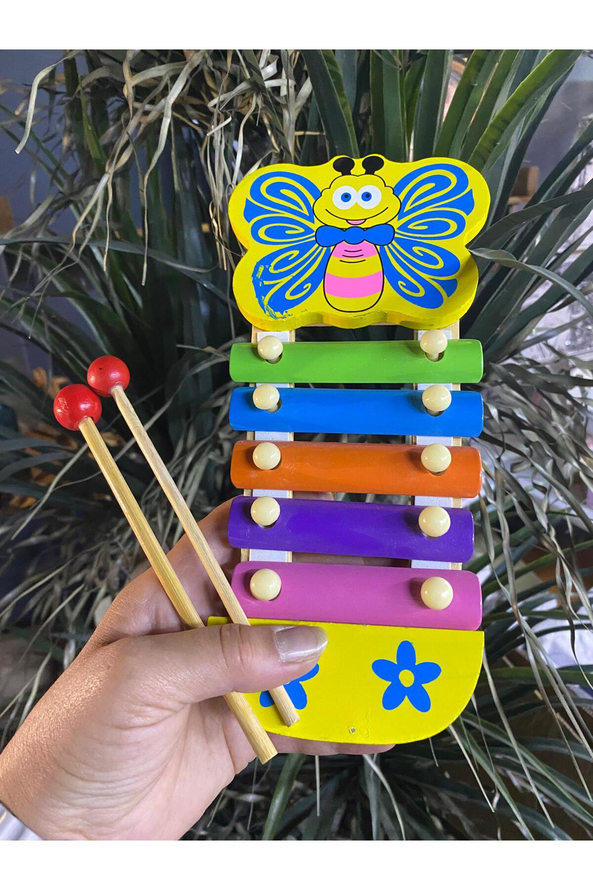 Elif Aksesuar 5 Notali Selefon Ksilafon Tuşlu Sesli Müzik Aleti