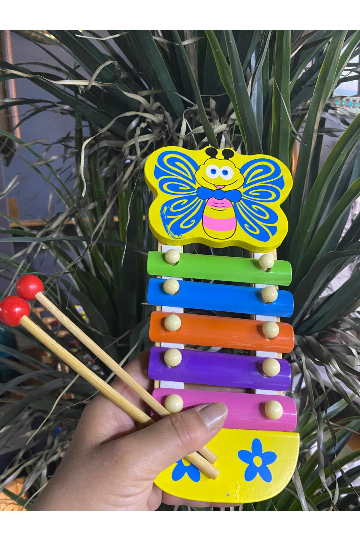 Elif Aksesuar 5 Notali Selefon Ksilafon Tuşlu Sesli Müzik Aleti