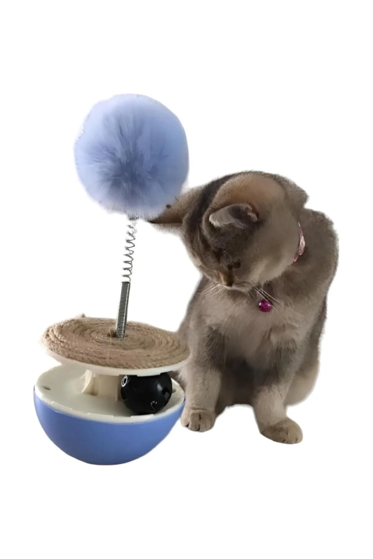 ® 5 Özellikli İnteraktif XL Kedi Oyuncağı Hacıyatmaz Tüylü Peluş 