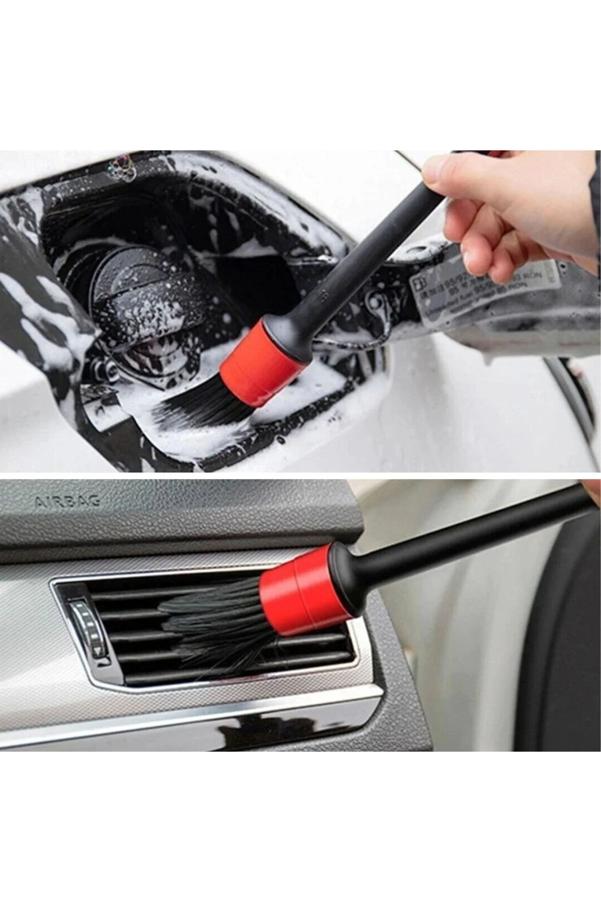 5 Parça Araç Detaylı Temizlik Fırçası İç Dış Motor Temizlik Fırça Seti - Görsel 4