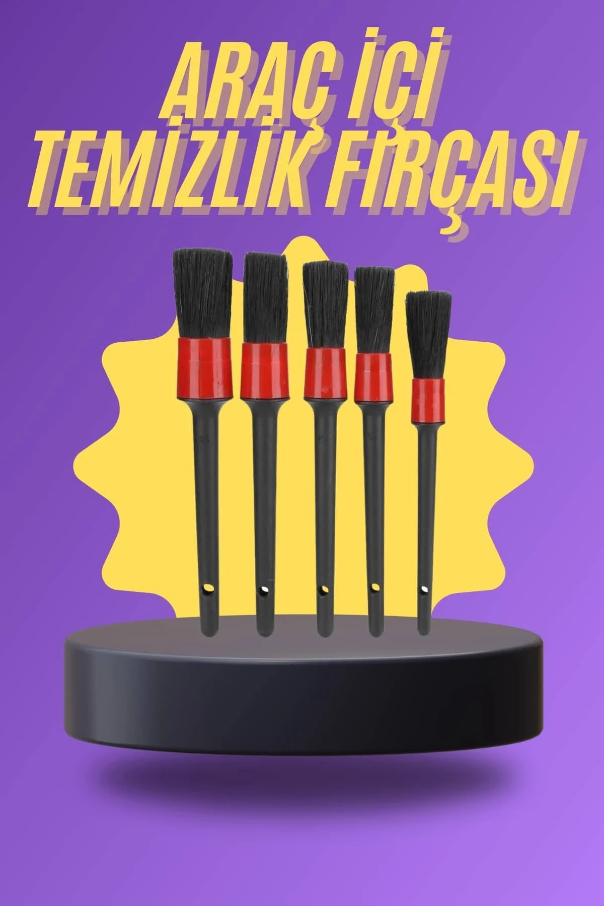 5 Parça Araç İçi Temizlik Fırçası Araç İçi-Dışı Temizleme Fırça Seti 5 Parça Araç İçi Temizlik Fırçası Araç İçi-Dışı Temizleme Fırça Seti