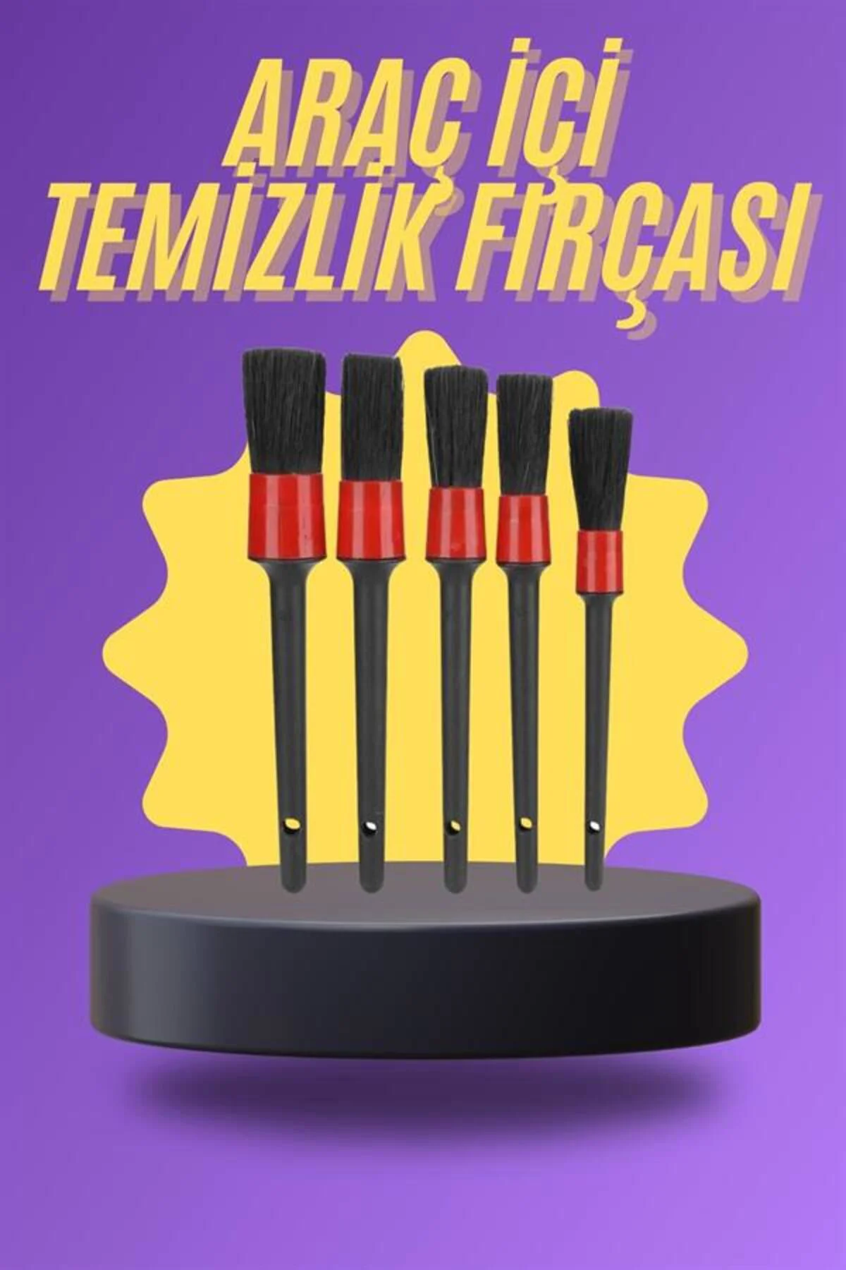 5 Parça Araç İçi Temizlik Fırçası Araç İçi-Dışı Temizleme Fırça S