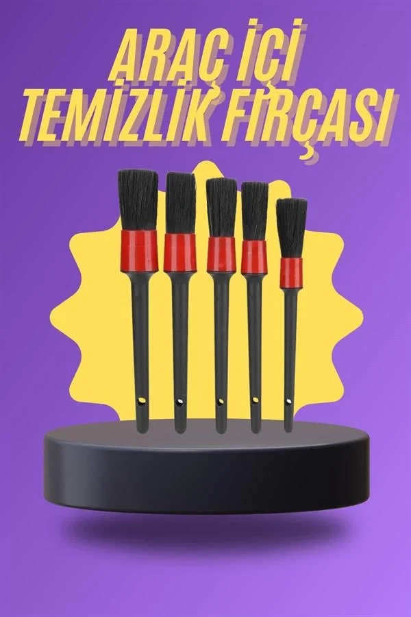 5 Parça Araç İçi Temizlik Fırçası Araç İçi-Dışı Temizleme Fırça S