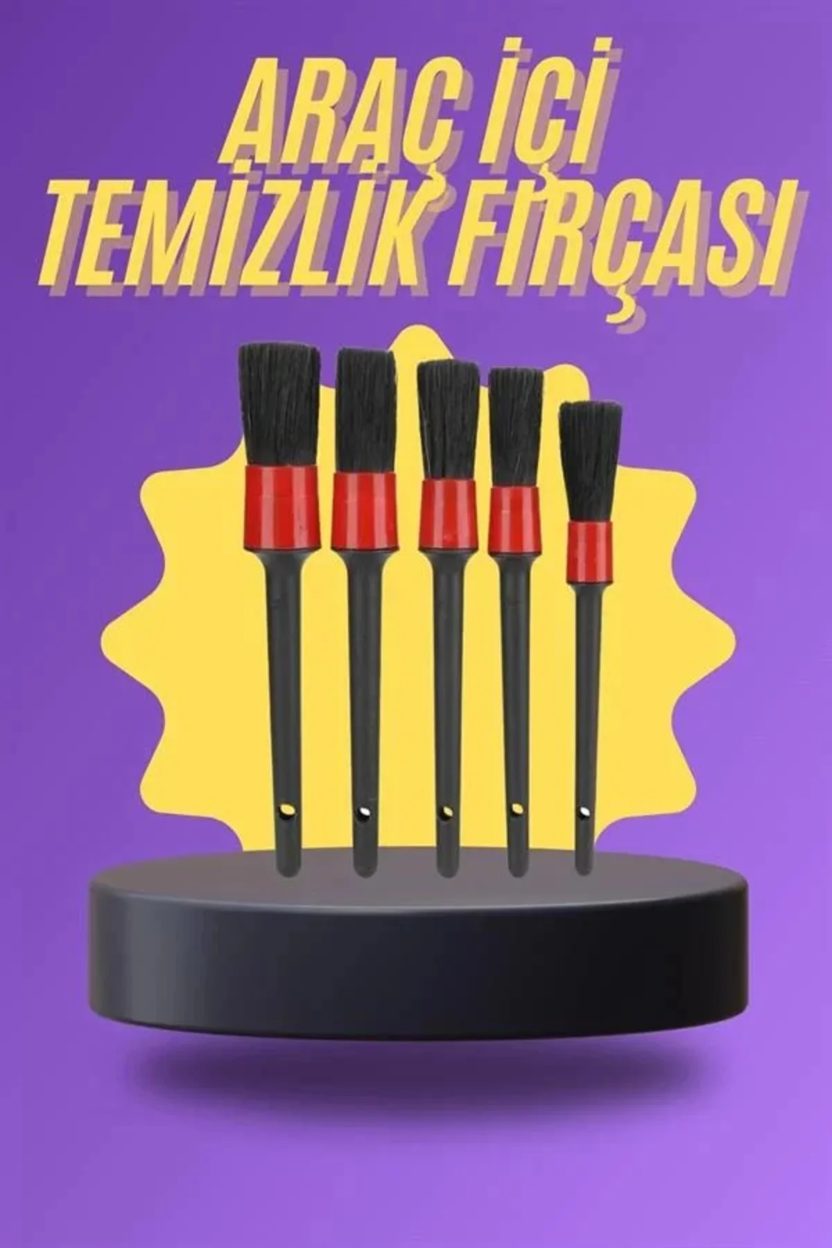 5 Parça Araç İçi Tezlik Fırçası Araç İçi-Dışı Tezleme Fırça Seti 5 Parça Araç İçi Tezlik Fırçası Araç İçi-Dışı Tezleme Fırça Seti