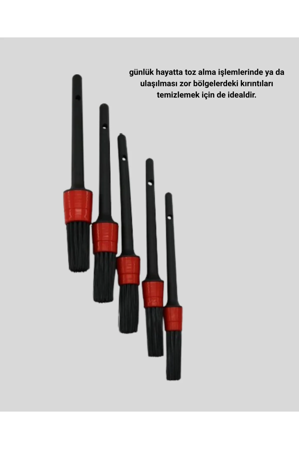 5 Parça Detay Temizlik Fırçası Seti Jant Motor Havalandırma İç Dış Temizlik
