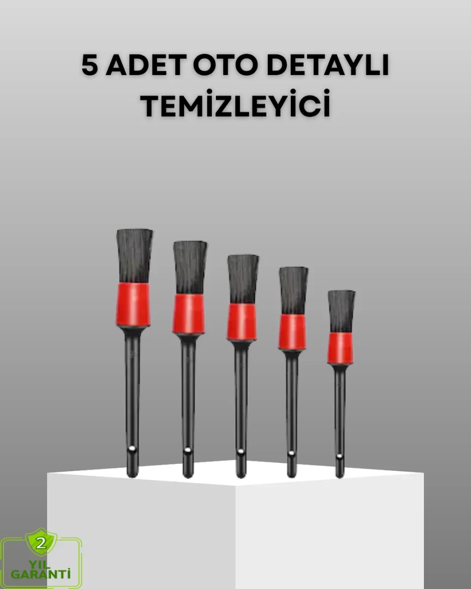 5 Parça Detay Temizlik Fırçası Seti Jant Motor Havalandırma İç Dı