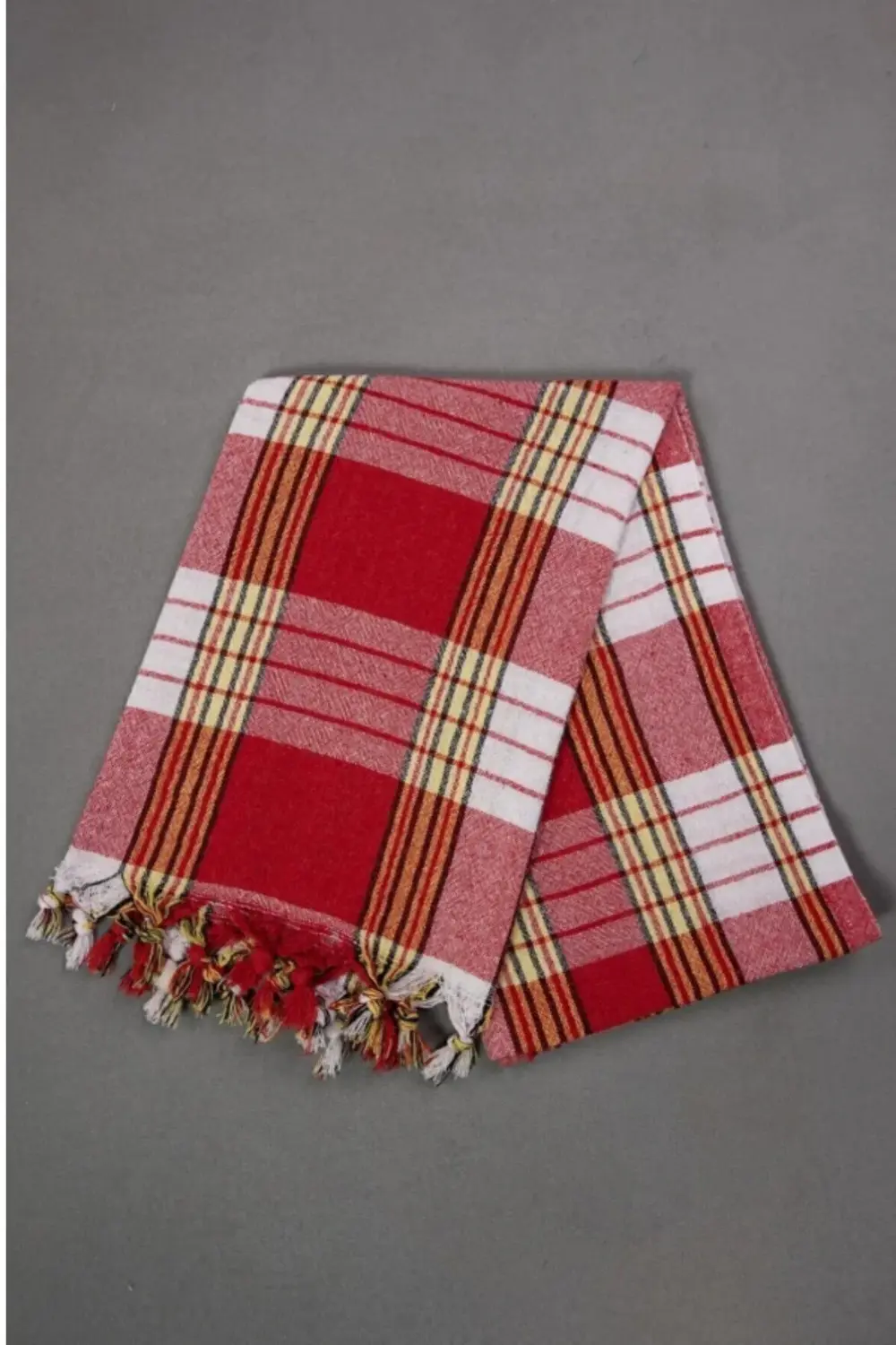 5 Parça Hamam Peştemal Seti Kırmızı 80x180 Cm 5 ADET