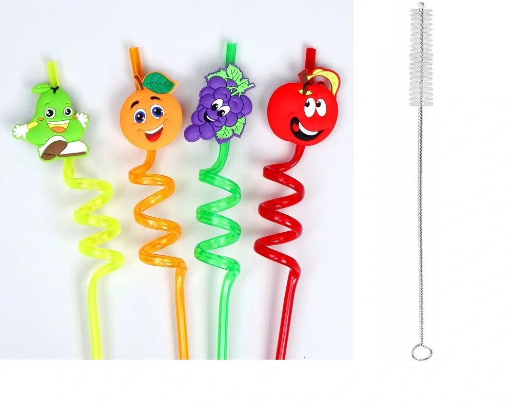 5 Parça Renkli Pipet Seti - Emojili Spiral Kokteyl- Çocuk Pipeti Temizleme Fırçalı 5 Parça Renkli Pipet Seti - Emojili Spiral Kokteyl- Çocuk Pipeti Temizleme Fırçalı