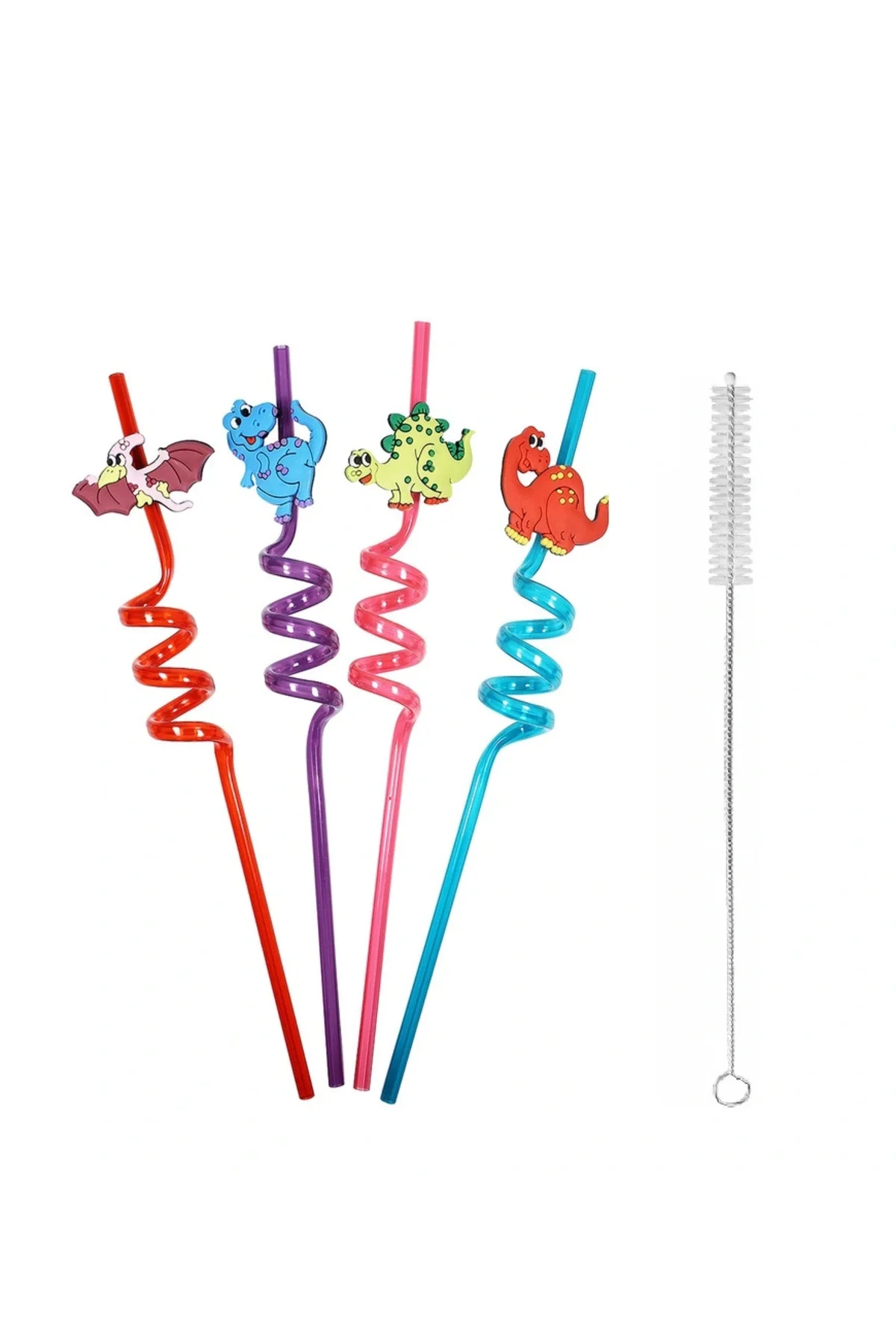 5 Parça Renkli Pipet Seti - Emojili Spiral Kokteyl- Çocuk Pipeti Temizleme Fırçalı 5 Parça Renkli Pipet Seti - Emojili Spiral Kokteyl- Çocuk Pipeti Temizleme Fırçalı