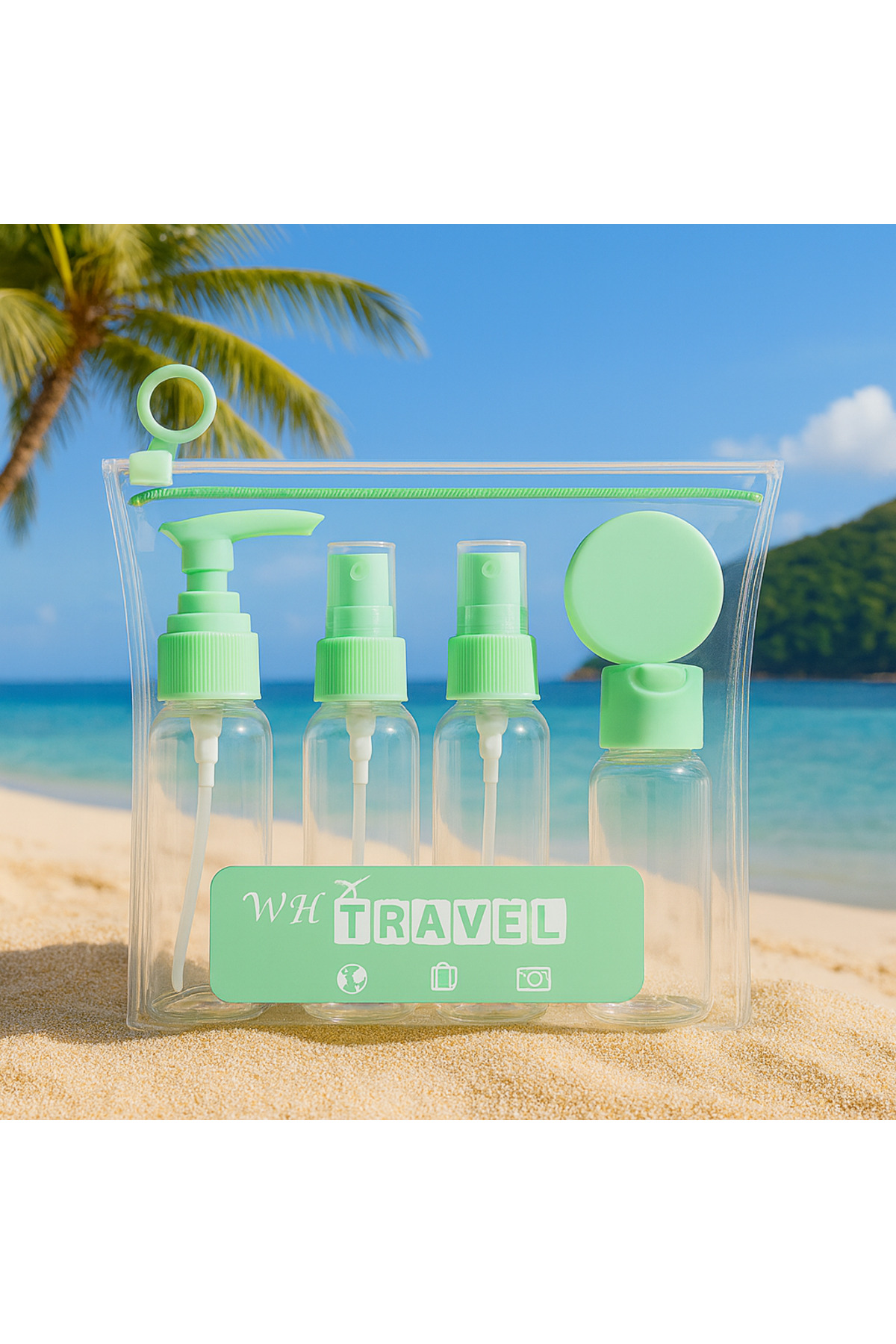 Pazar Kapısı 5 Parça Seyahat Çanta İçi Şişeler Makyaj & Kişisel Bakım Şişe Set