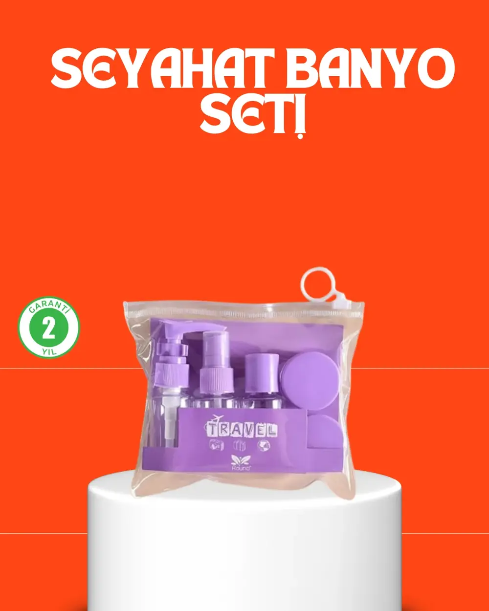 5 Parça Seyahat Kişisel Bakım Seti Şişe Sprey Krem Kutulu