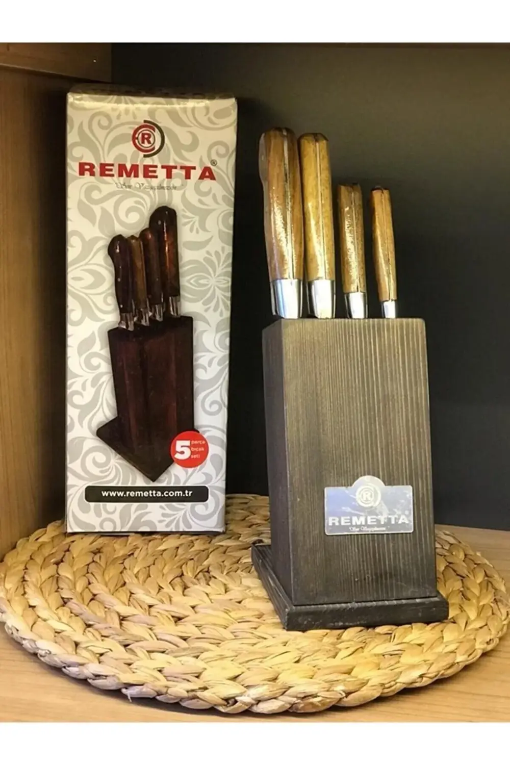 5 Parça Standlı Bıçak Seti Ekmek Sebze Meyve Mutfak Bıçağı