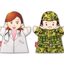 5 Parça Tox Meslekler El Kukla Set , Eğitici Oyuncak