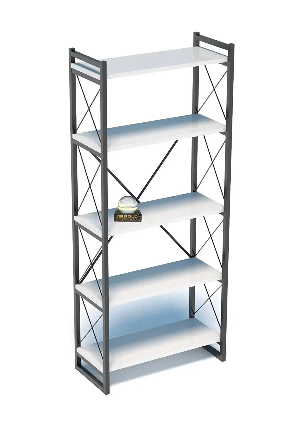 5 Raflı Kitaplık Beyaz 5 Raflı Kitaplık Beyaz