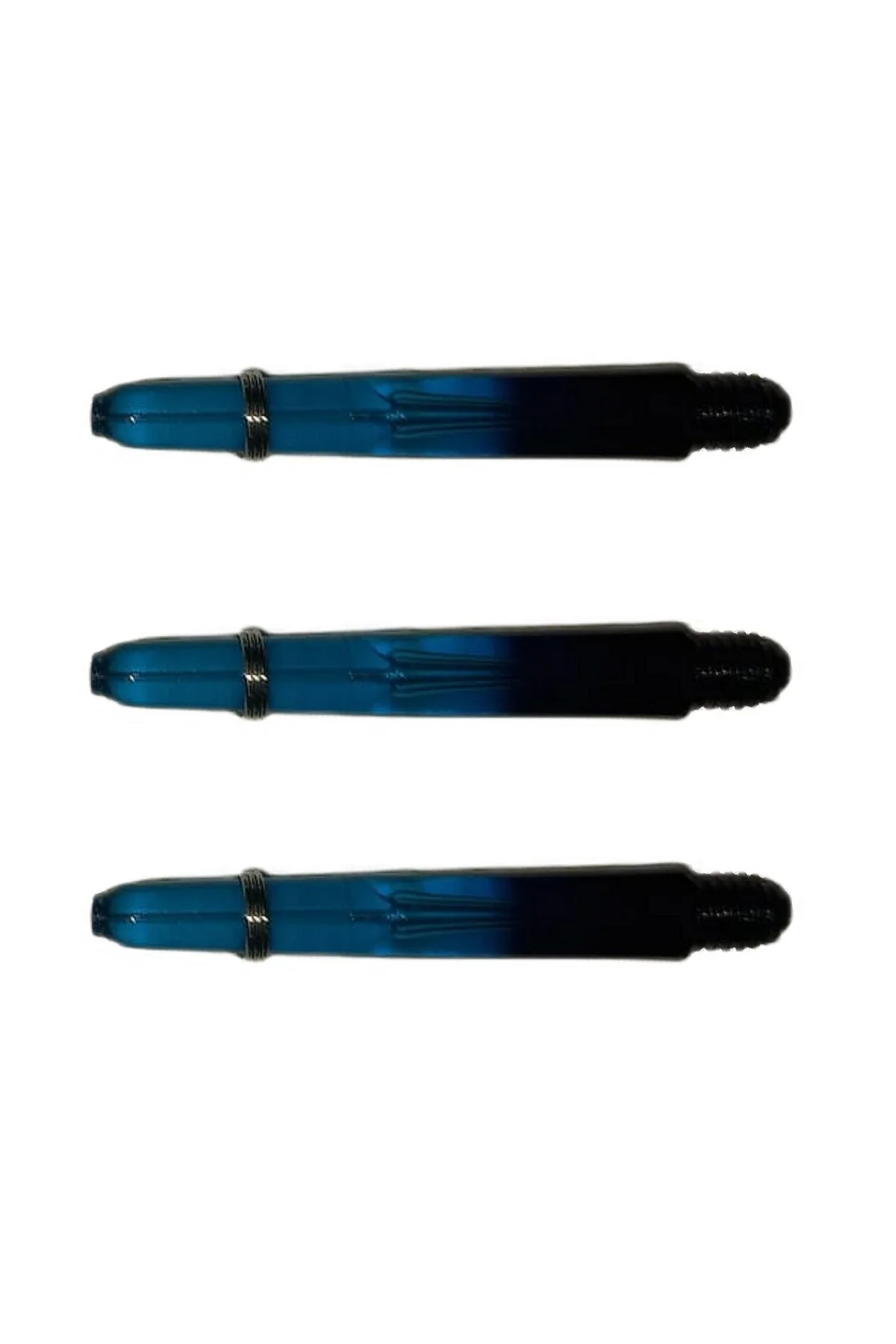 5 Set (15 ADET) 35mm, Mavi-Siyah, Polikarbon Şeffaf Dart Shaft-şaft.