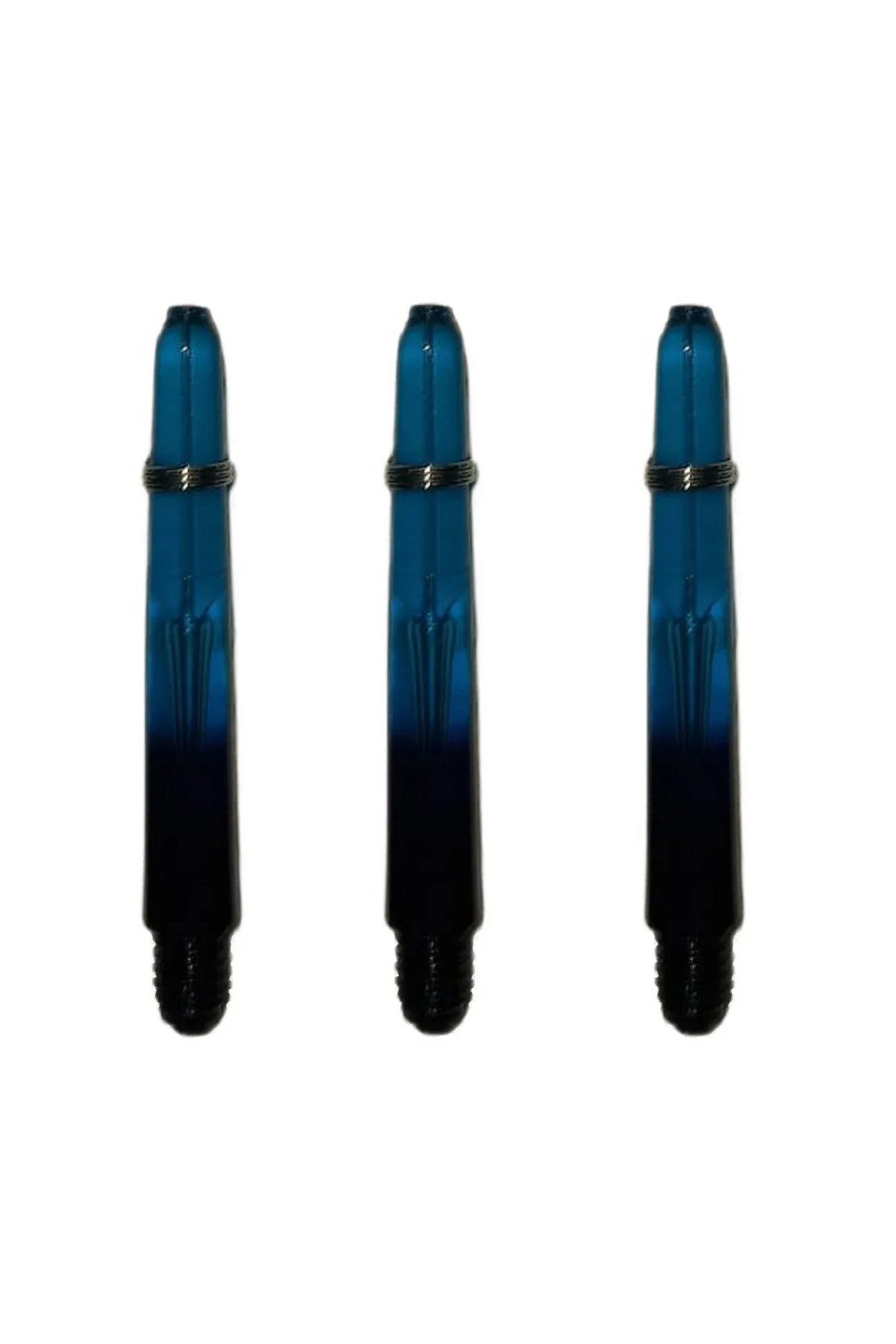 5 Set (15 ADET) 35mm, Mavi-Siyah, Polikarbon Şeffaf Dart Shaft-şaft.