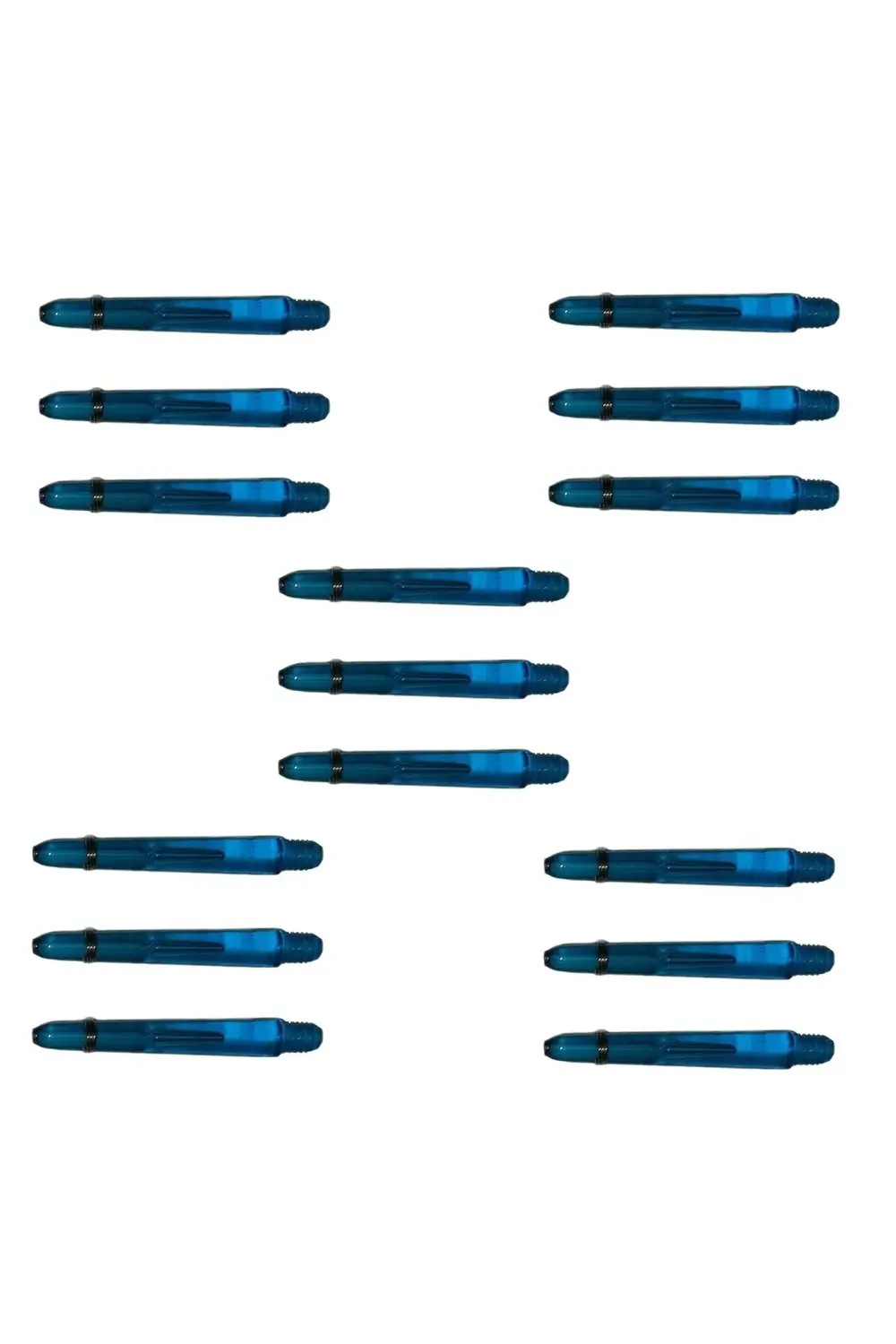 5 Set (15 ADET) 35mm, Mavi Polikarbon(PC) Şeffaf Dart Shaft-şaft.