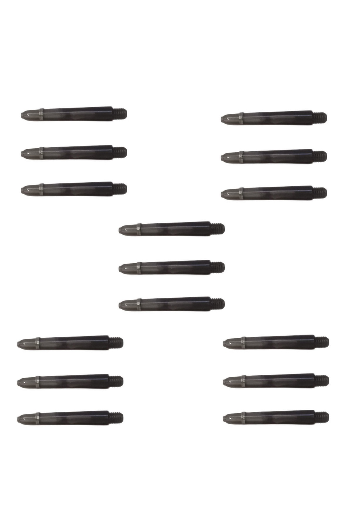 5 Set (15 ADET) 35mm, Siyah Polikarbon(PC) Siyah Şeffaf Dart Shaf