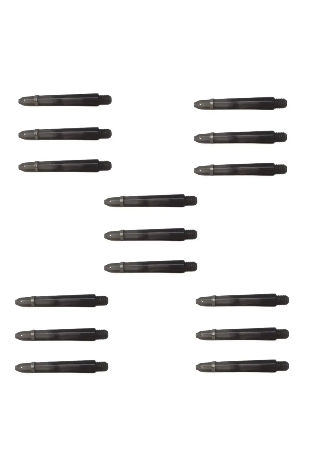 5 Set (15 ADET) 35mm, Siyah Polikarbon(PC) Siyah Şeffaf Dart Shaf