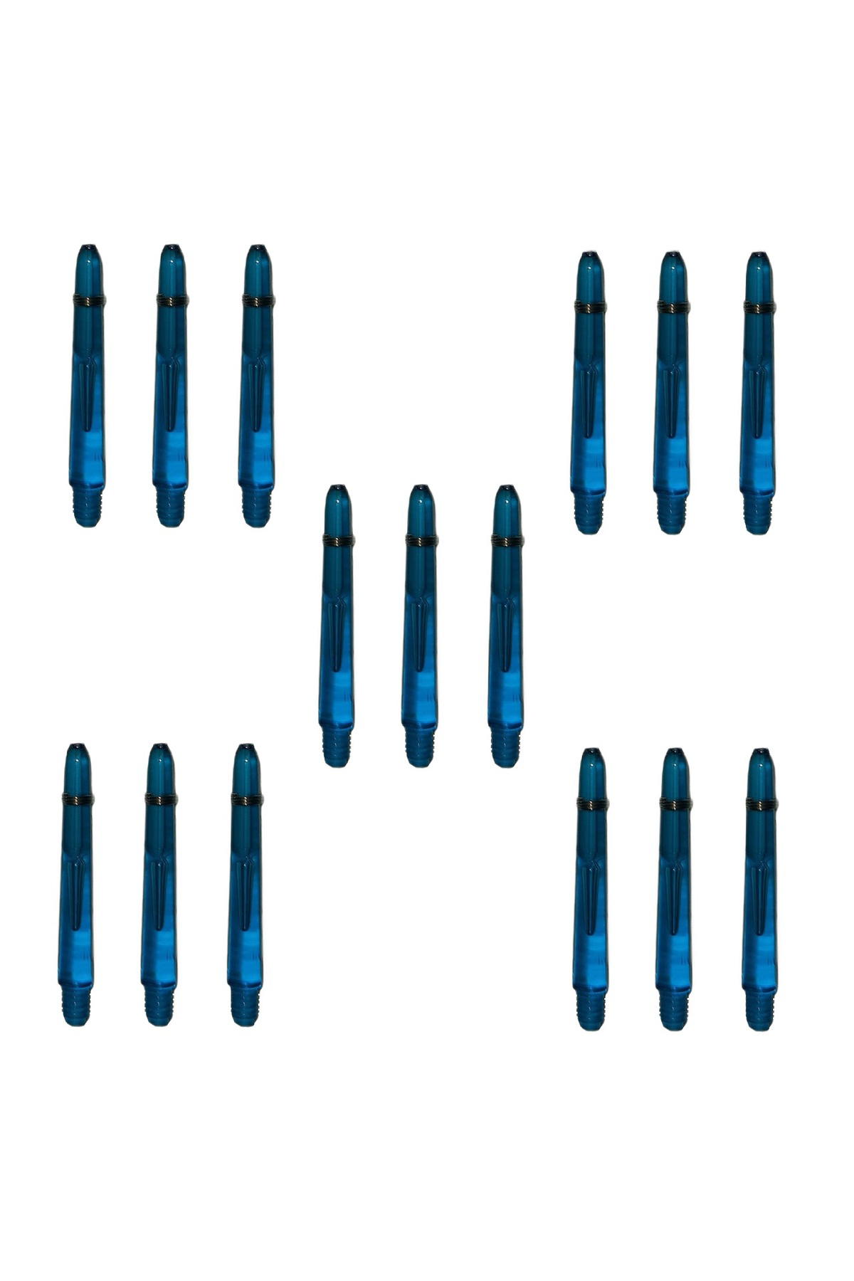 Dartsan 5 Set (15 Adet) 41Mm, Mavi Polikarbon(Pc) Şeffaf Dart Shaft-Şaft.