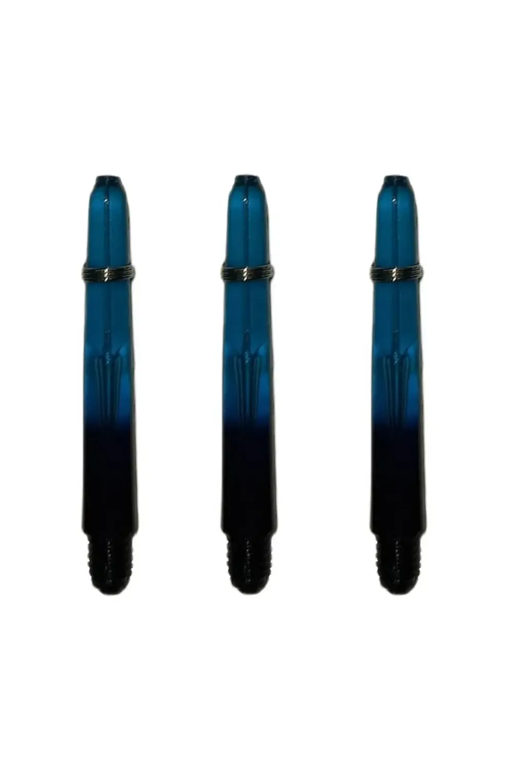 5 Set (15 Adet) 41mm, Mavi-Siyah Polikarbon Şeffaf Dart Shaft-şaf