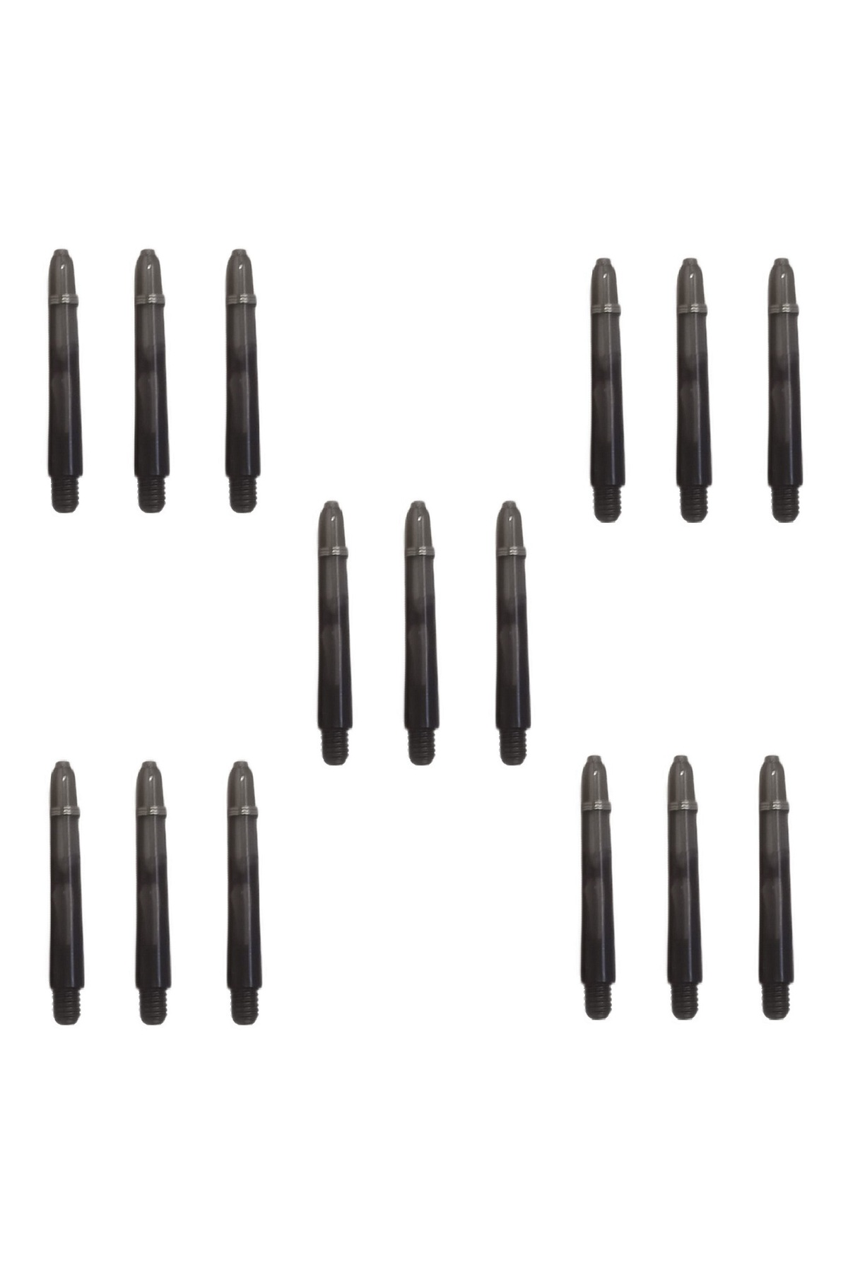 Dartsan 5 Set (15 Adet) 41Mm, Siyah Polikarbon(Pc) Siyah Şeffaf Dart Shaf