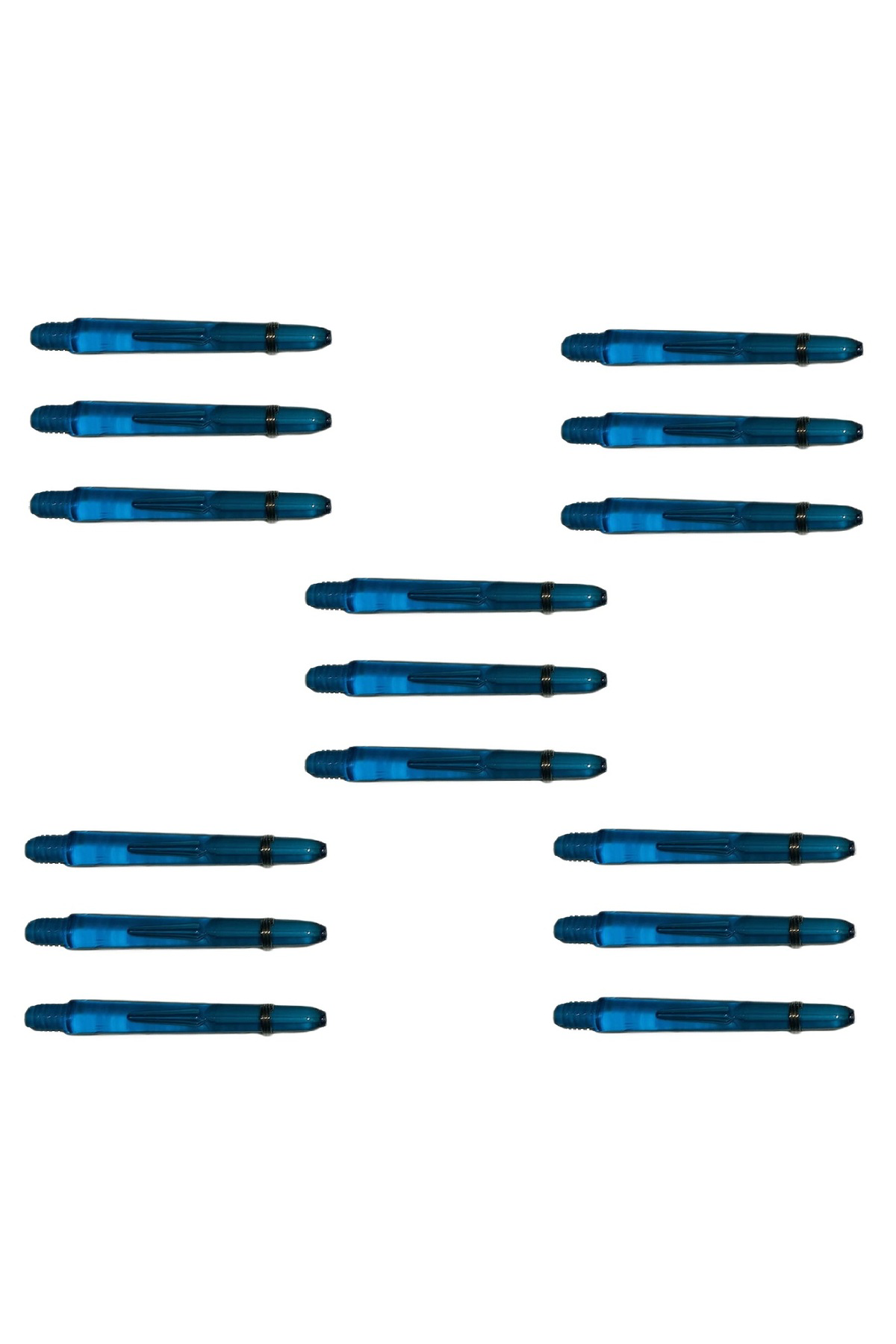 Dartsan 5 Set (15 Adet) 48Mm, Mavi Polikarbon(Pc) Şeffaf Dart Shaft-Şaft.