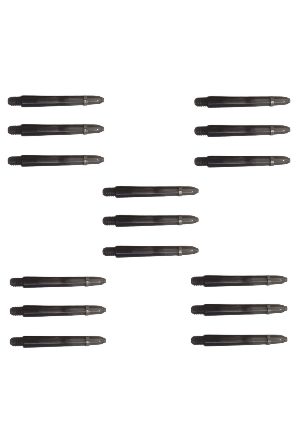 5 Set (15 ADET) 48mm, Siyah, Polikarbon(PC) Şeffaf Dart Shaft-şaf