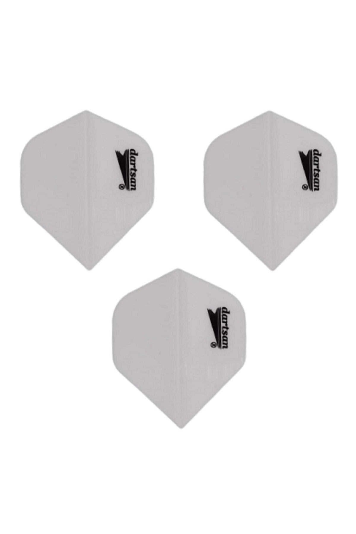 5 Set (15 ADET) Dart Flight-flayt. 100 Micron Pet Beyaz