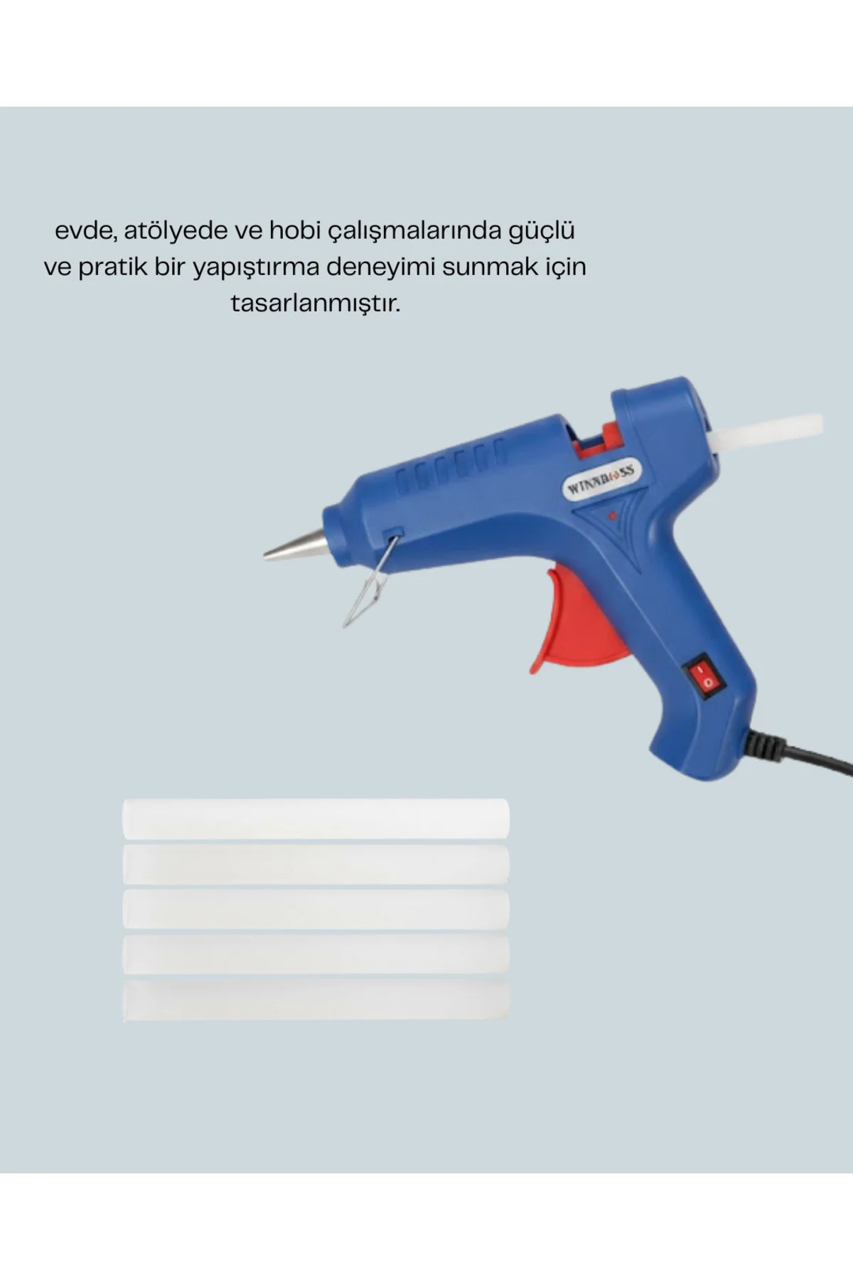 5 Silikon Hediyeli 40W Silikon Tabancası Ev ve Hobi Kullanımı