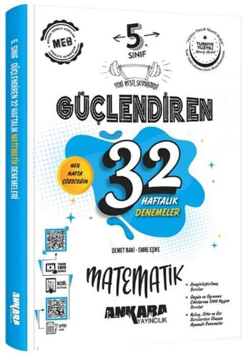 5. Sınıf Matematik Güçlendiren 32 Haftalık Denemeleri Ankara Yayı