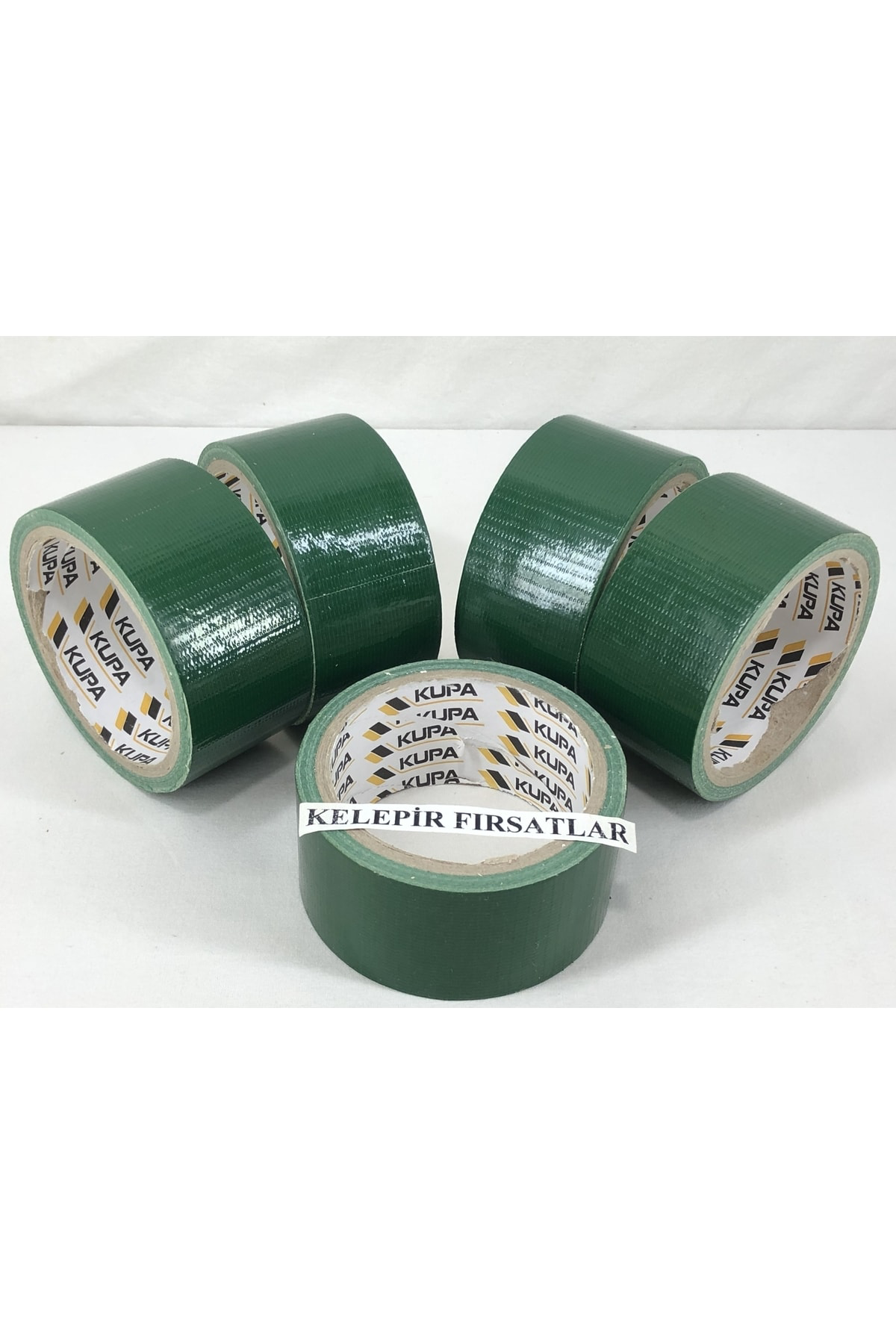 5 Tane Türk Malı 10 Metre Yeşil Renkli Tamir Bandı 48mm Genişlik 