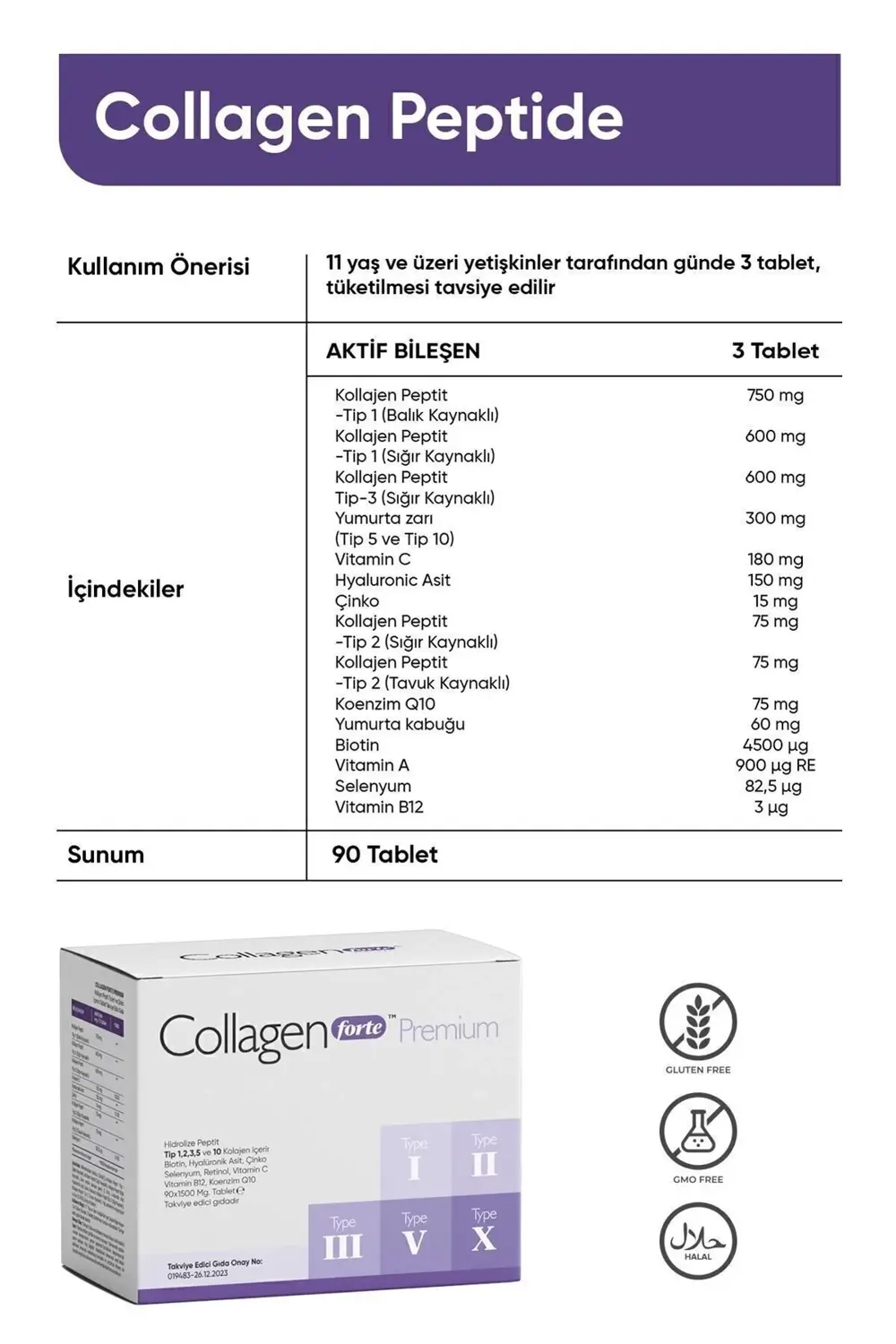 5 Tip Kolajen, Biotin, Cinko, Selenyum, Retinol, C Vitamini, Vita