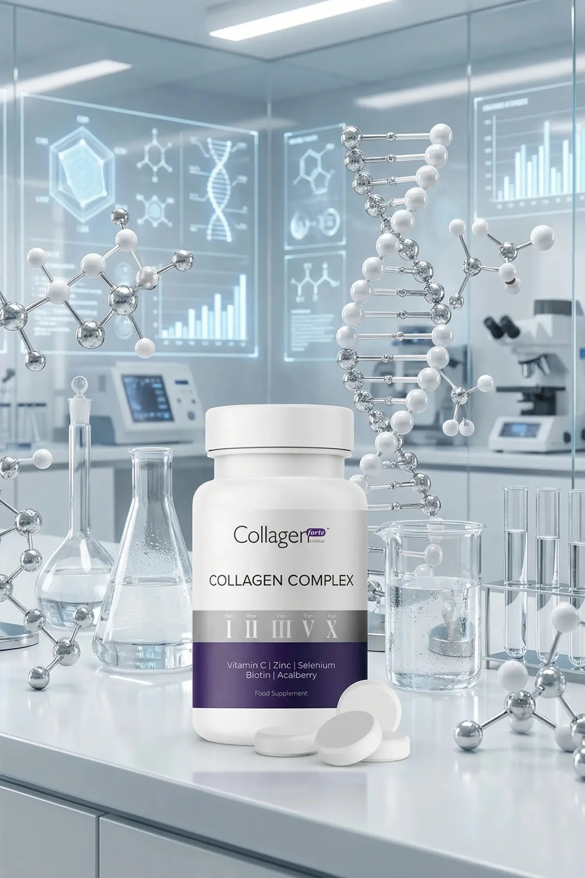 5 Tip Kolajen Complex Tip 1,2,3,5 Ve Tip 10 Biotin, Çinko, Seleny