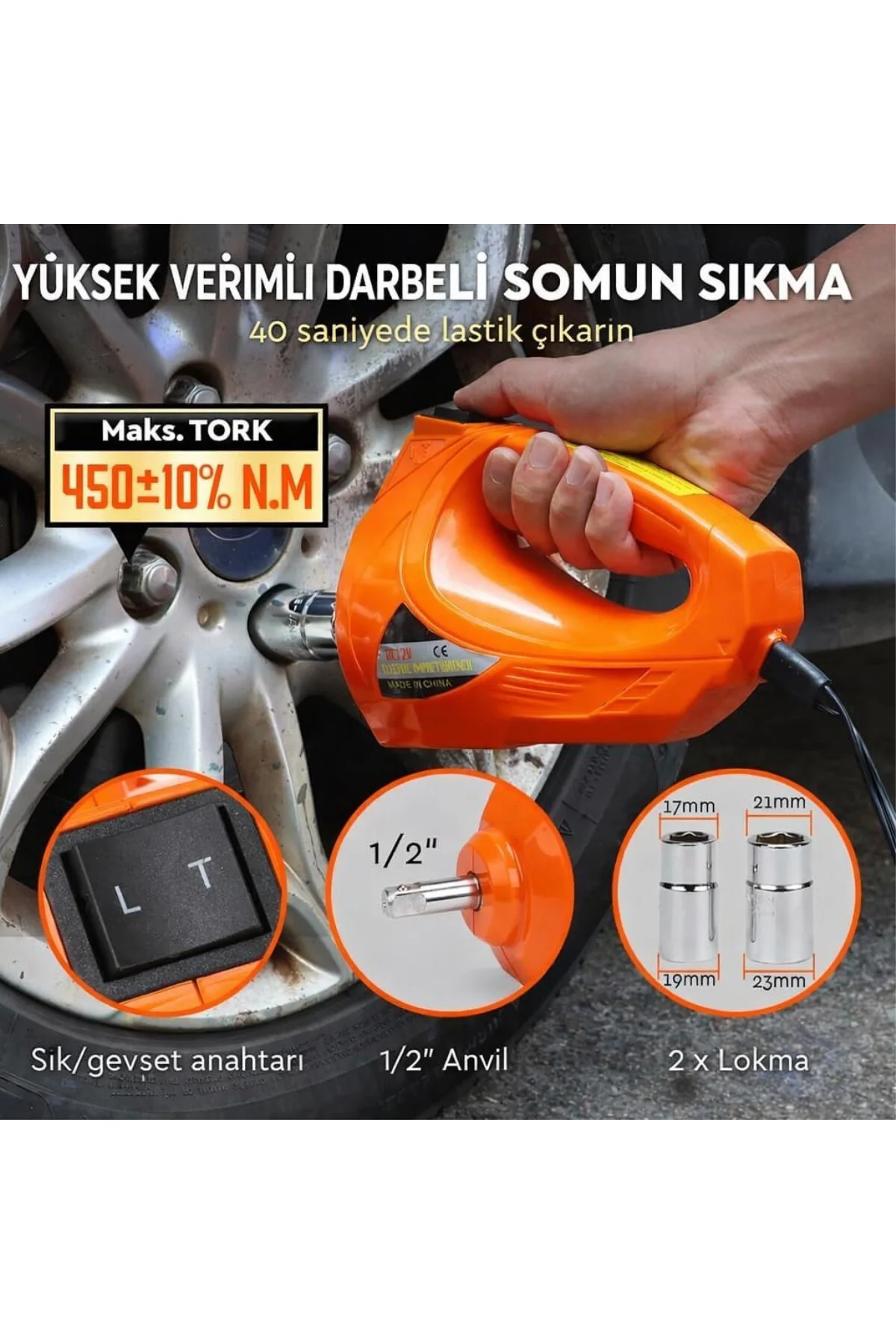 5 Ton Elektrikli Kriko Seti 12V, 3’ü 1 Arada Hidrolik Araç Krikos