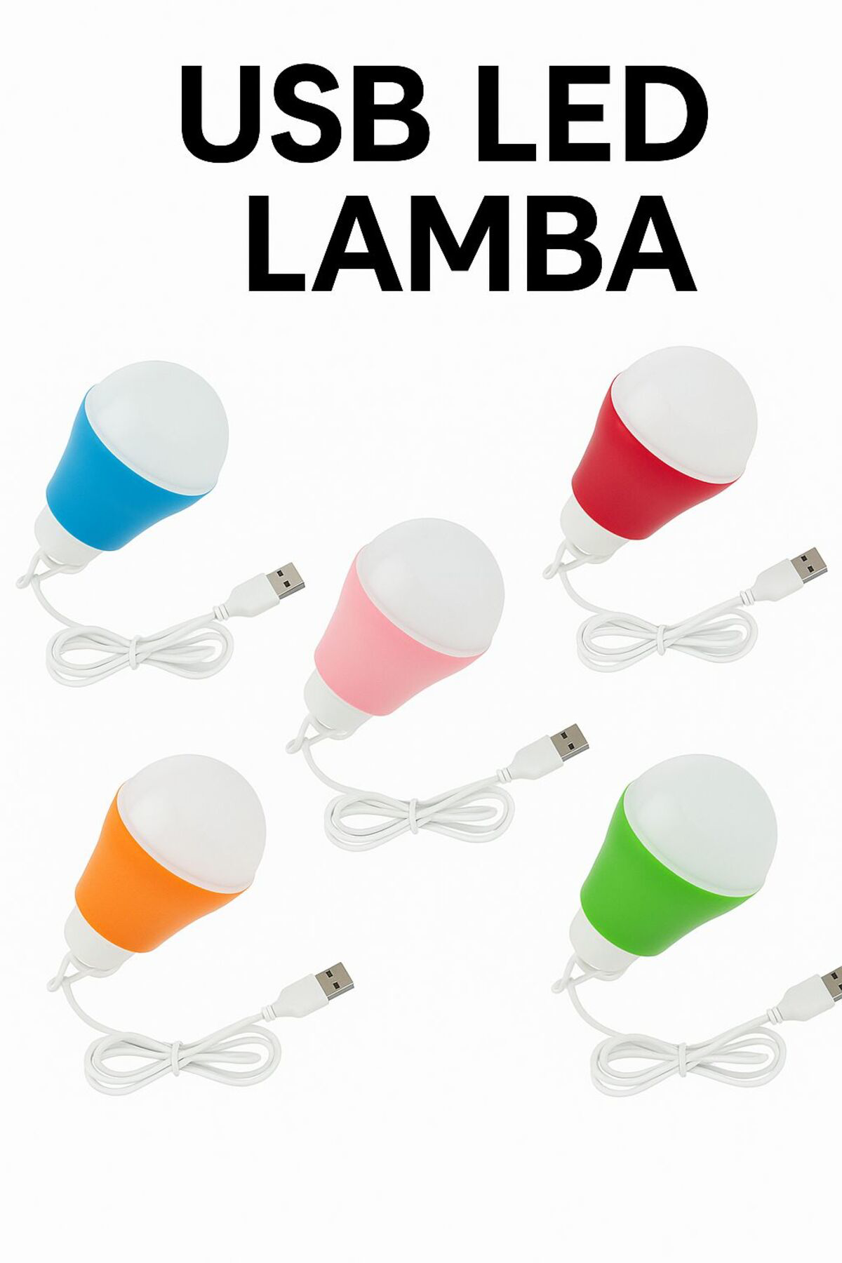 5 Volt - 5 Watt 1 Metre Usb Kablo Lu Beyaz Led Ampul (ELEKTRİK TA 5 Volt - 5 Watt 1 Metre Usb Kablo Lu Beyaz Led Ampul (ELEKTRİK TA