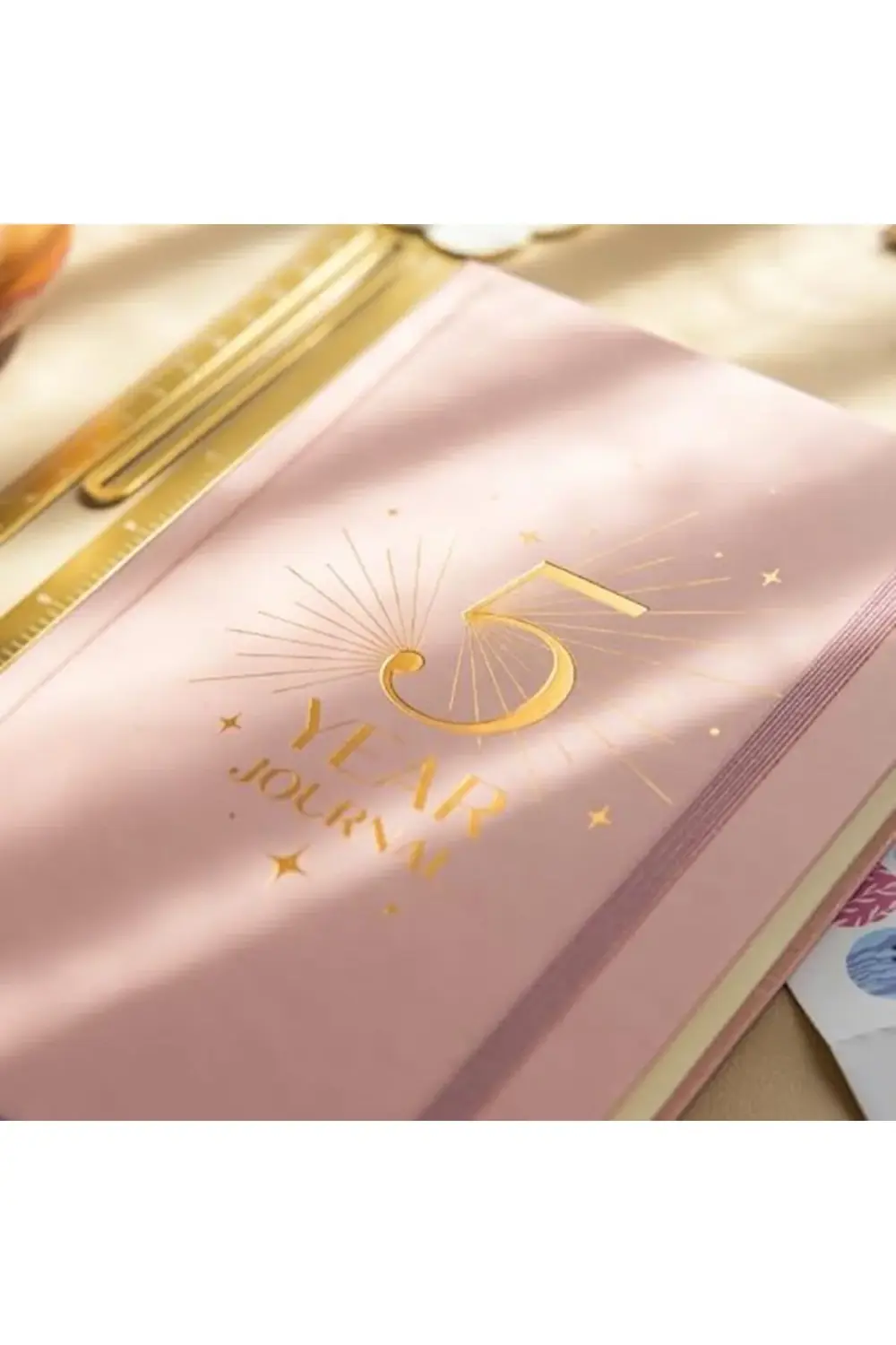 5 Yıllık Süresiz Günlük Ajanda 13x21 - Pembe 1178227