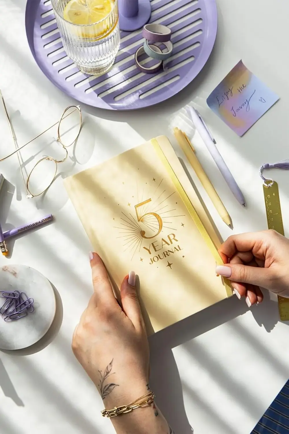 5 Yıllık Süresiz Günlük Ajanda 13x21 - Sarı 395519