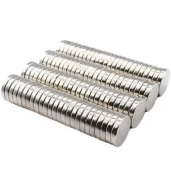 50 Adet 10x2mm Yuvarlak Neodyum Mıknatıs Güçlü Magnet Nikel Kapla