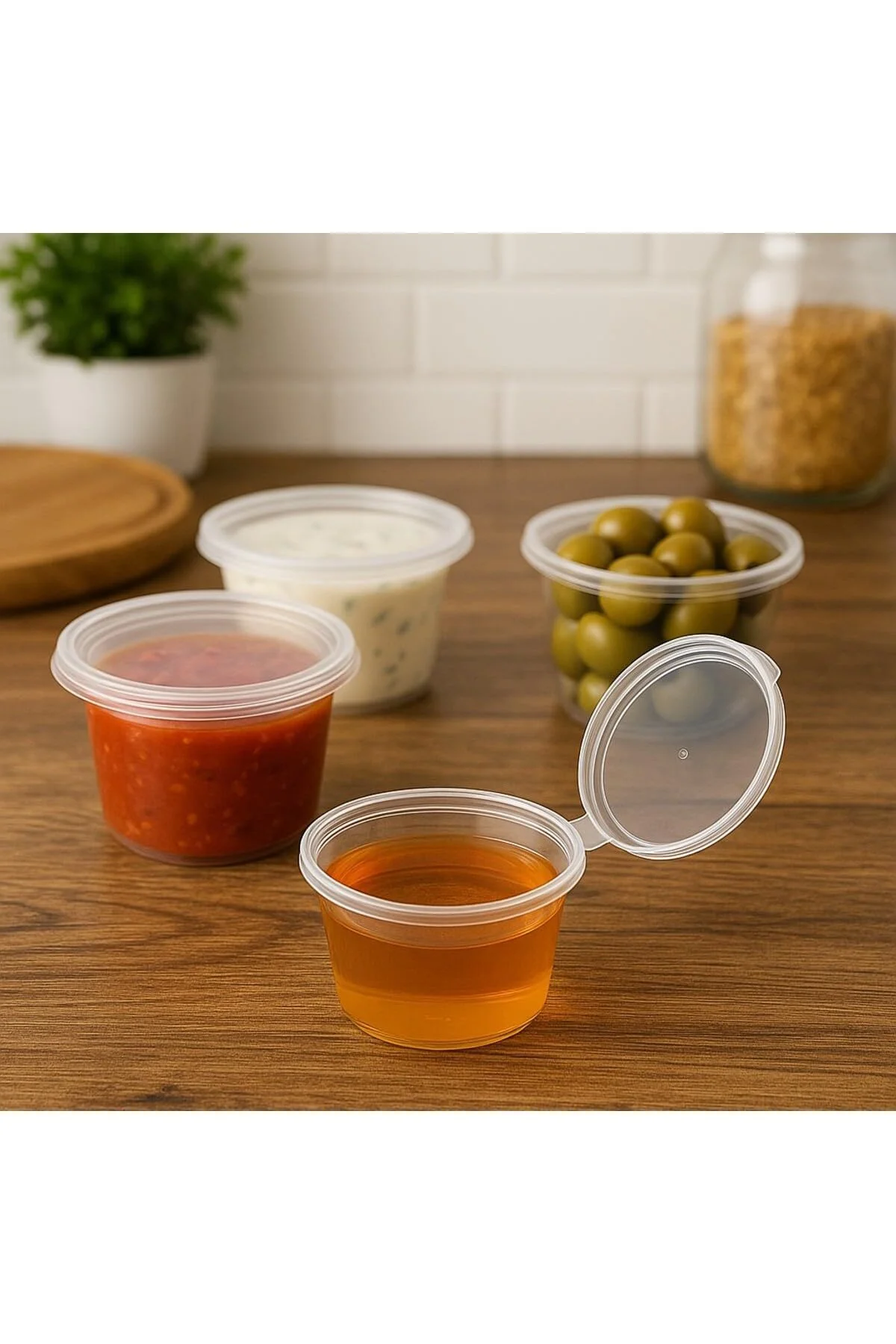 50 Adet 120 ml Saklama Kabı – 4 oz Kemik Suyu, İlik Suyu, Anne Sütü, Sos ve Püre Sa