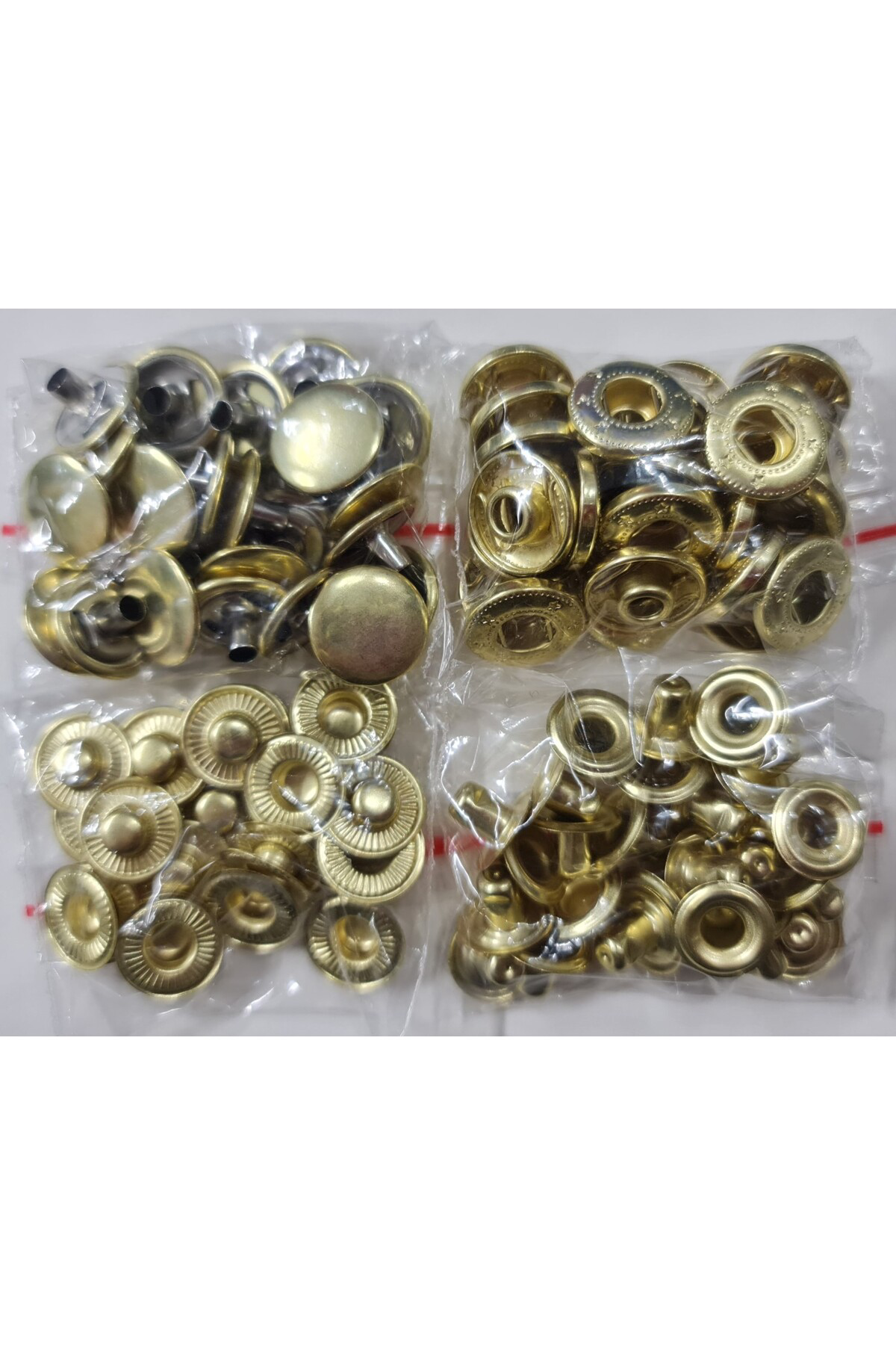 Tuhafiyecimiz 50 Adet 15Mm Paslanmaz Alfa Çıtçıt (50 Takımdır) Sarı (Altın)