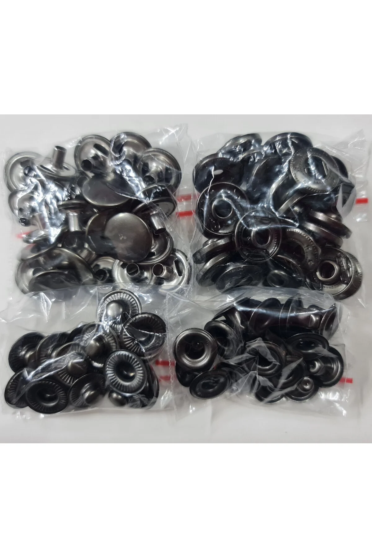 50 adet 15mm Paslanmaz Alfa Çıtçıt (50 Takımdır) Antrasit