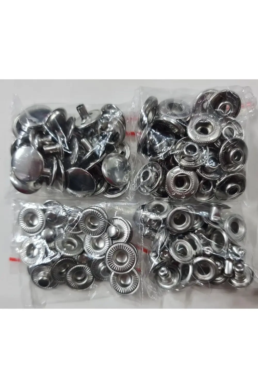 Tuhafiyecimiz 50 Adet 15Mm Paslanmaz Alfa Çıtçıt (50 Takımdır) Gümüş (Nikel)