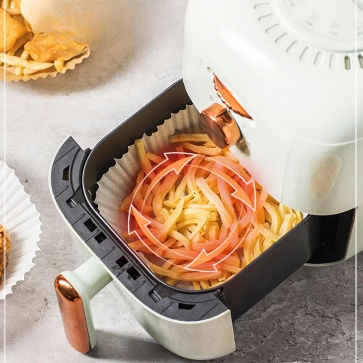 50 Adet 20 cm Air Fryer Pişirme Kağıdı Tek Kullanımlık Yağ Geçirmez Yuvarlak Tabak Model PVC Fiyatı, Yorumları ve Özellikleri