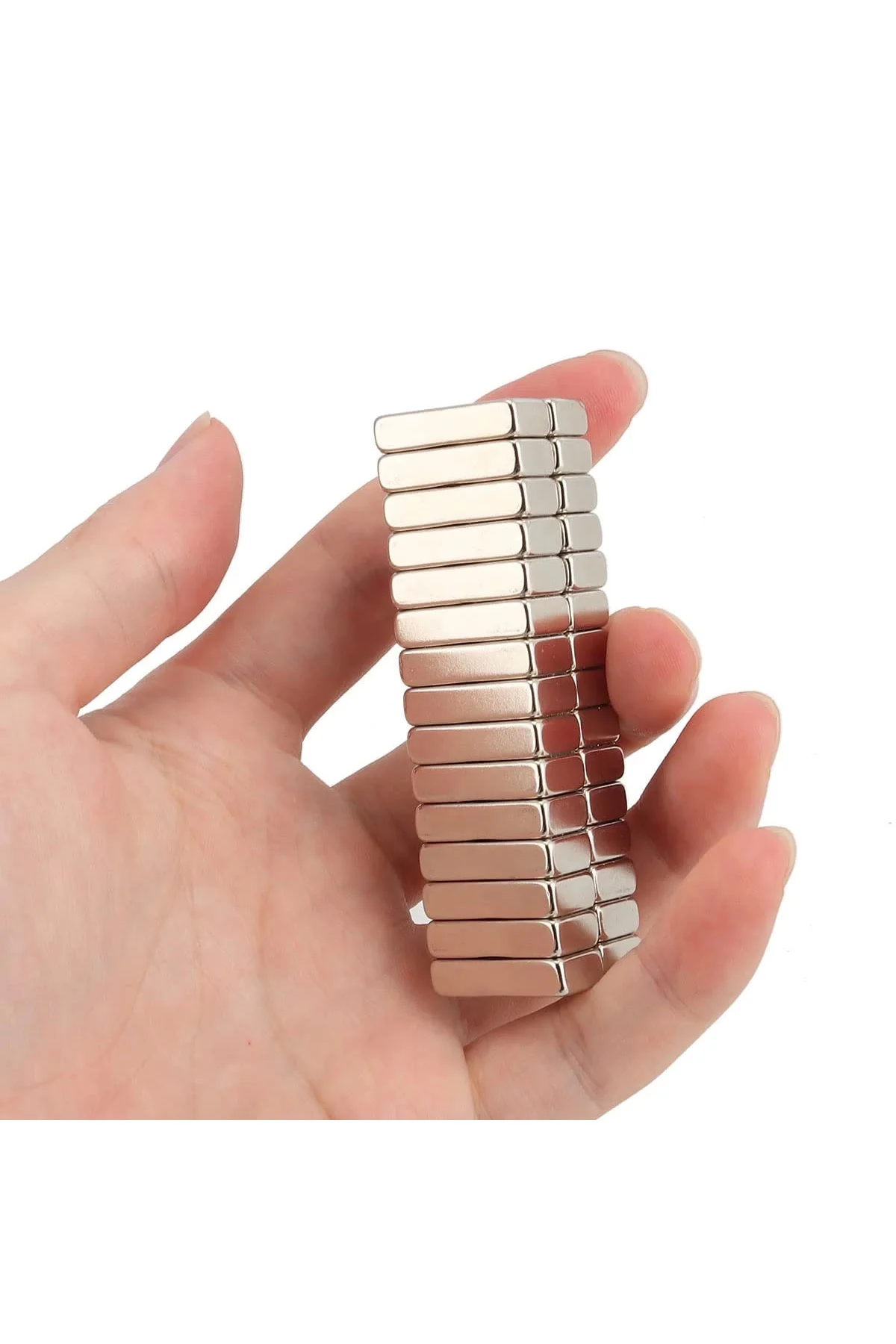 50 Adet 20x10x5 mm Neodyum Magnet N35 Güçlü Mıknatıs Köşeli ve Da