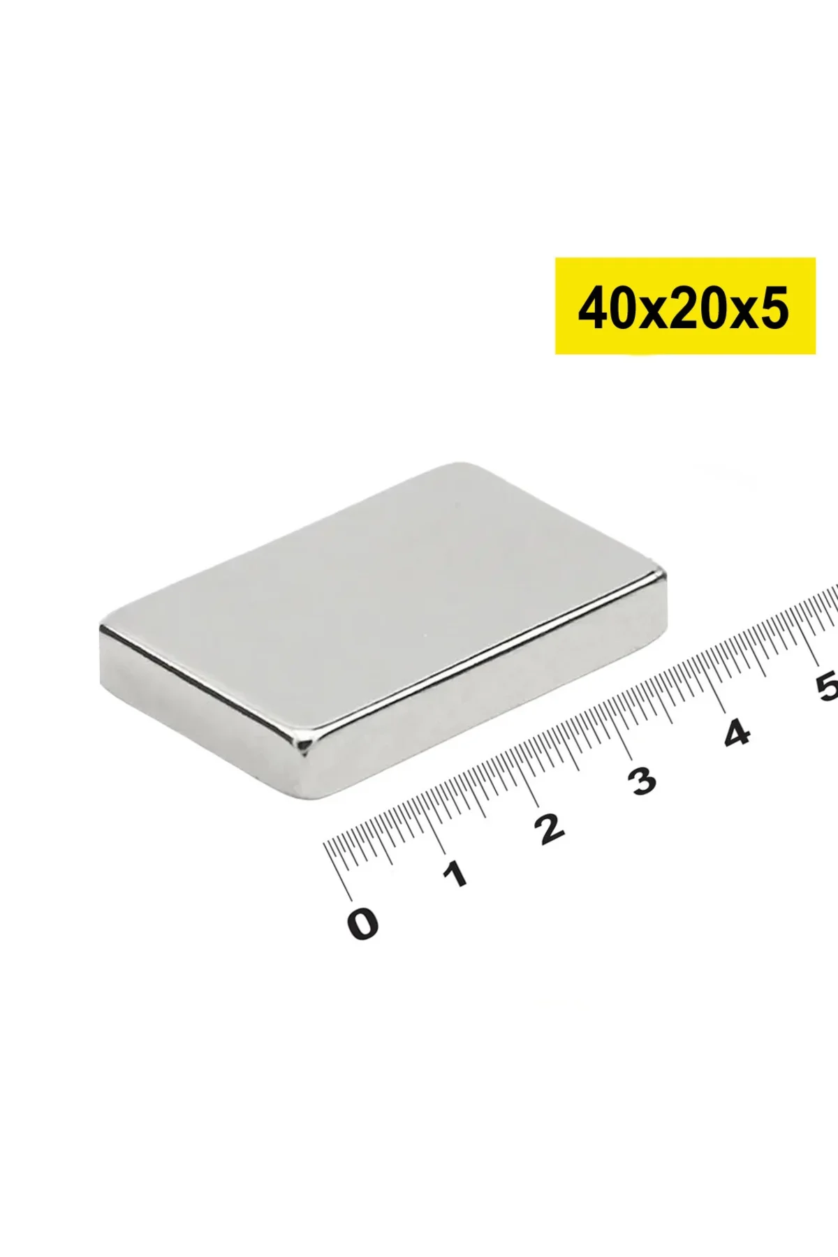 50 Adet 40x20x5mm Neodyum Magnet Güçlü N35 Mıknatıs Köşeli Nikel 50 Adet 40x20x5mm Neodyum Magnet Güçlü N35 Mıknatıs Köşeli Nikel