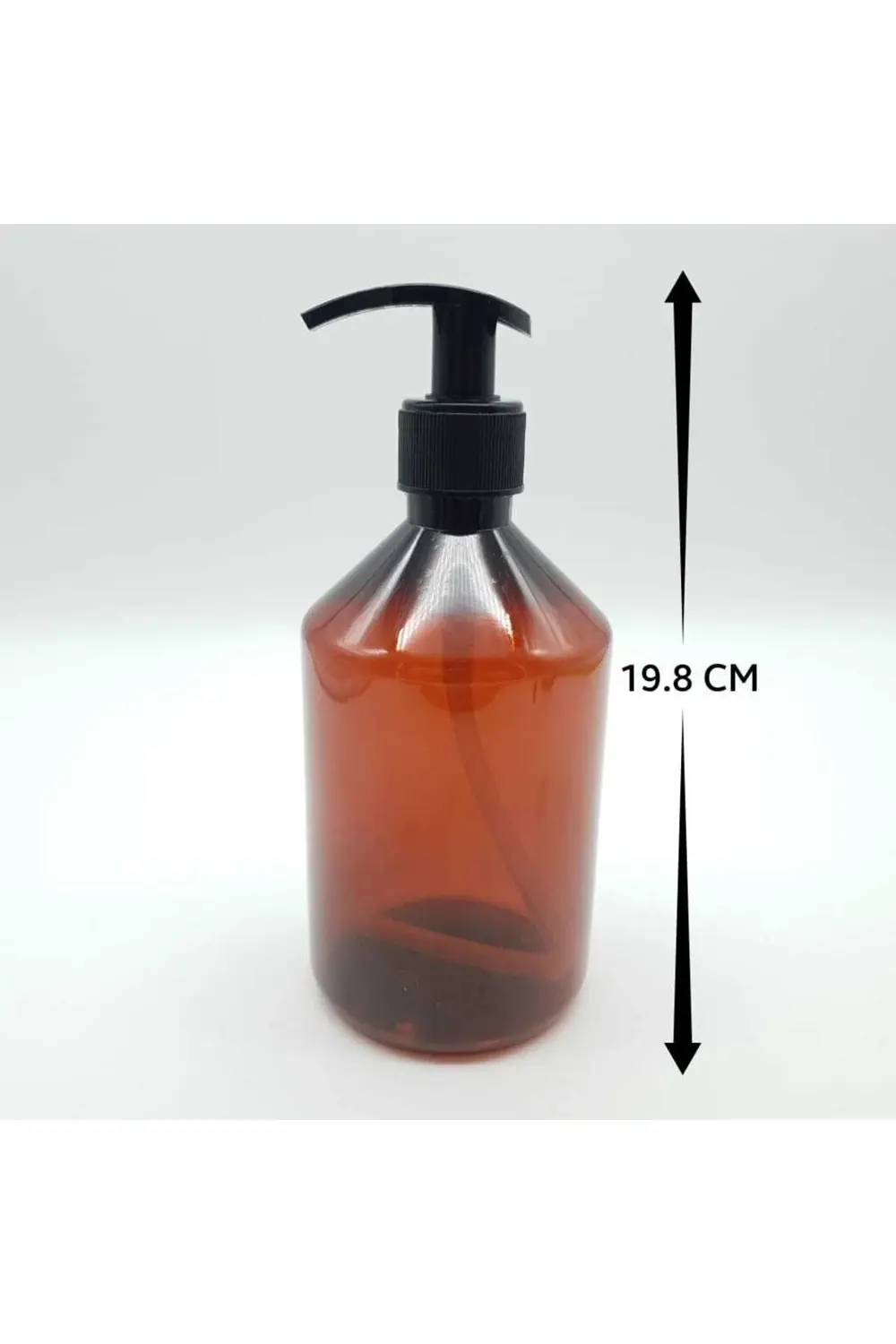 50 Adet 500 Ml Amber Plastik Sabun Şampuan Krem Vücut Losyon Şişe