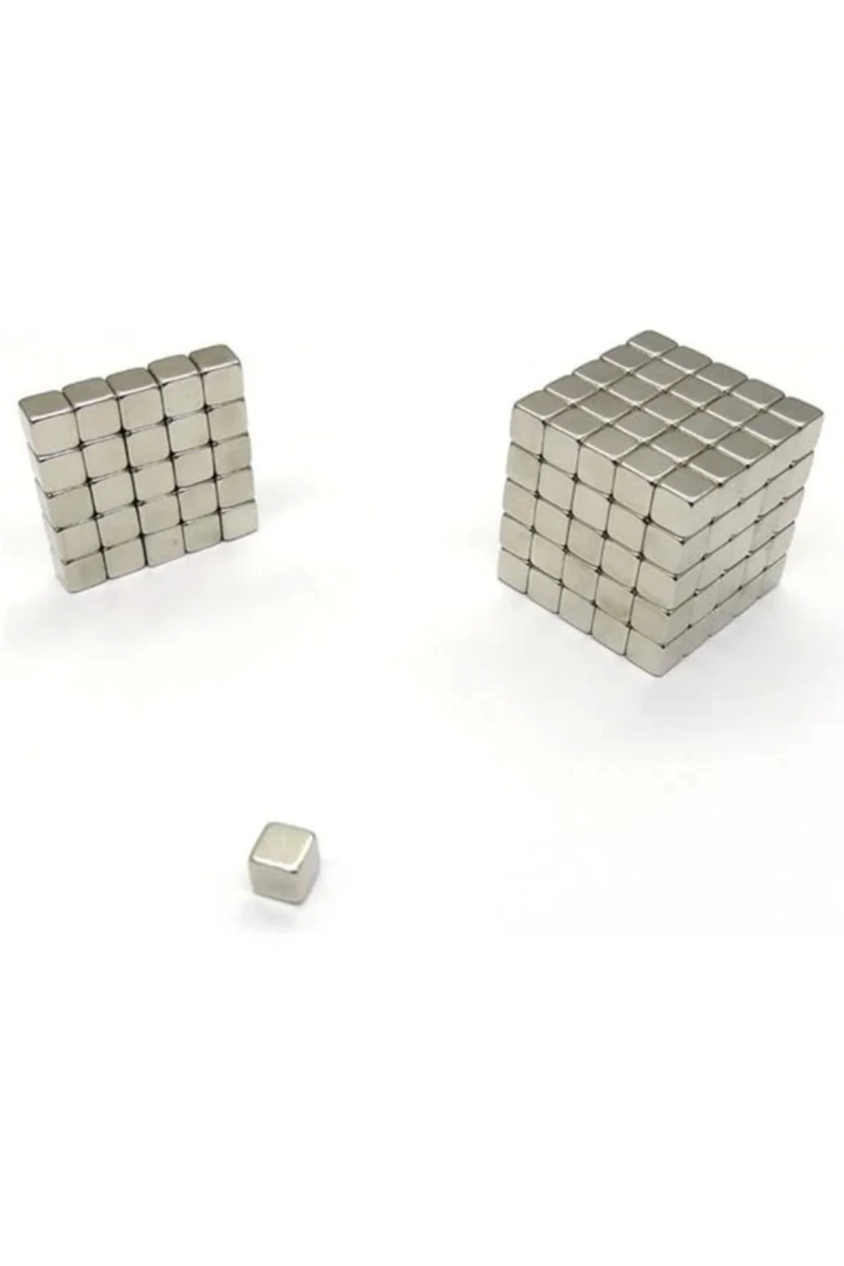 50 Adet 5x5x5 mm Sihirli Manyetik Küp Neodyum Mıknatıs Güçlü Çekim